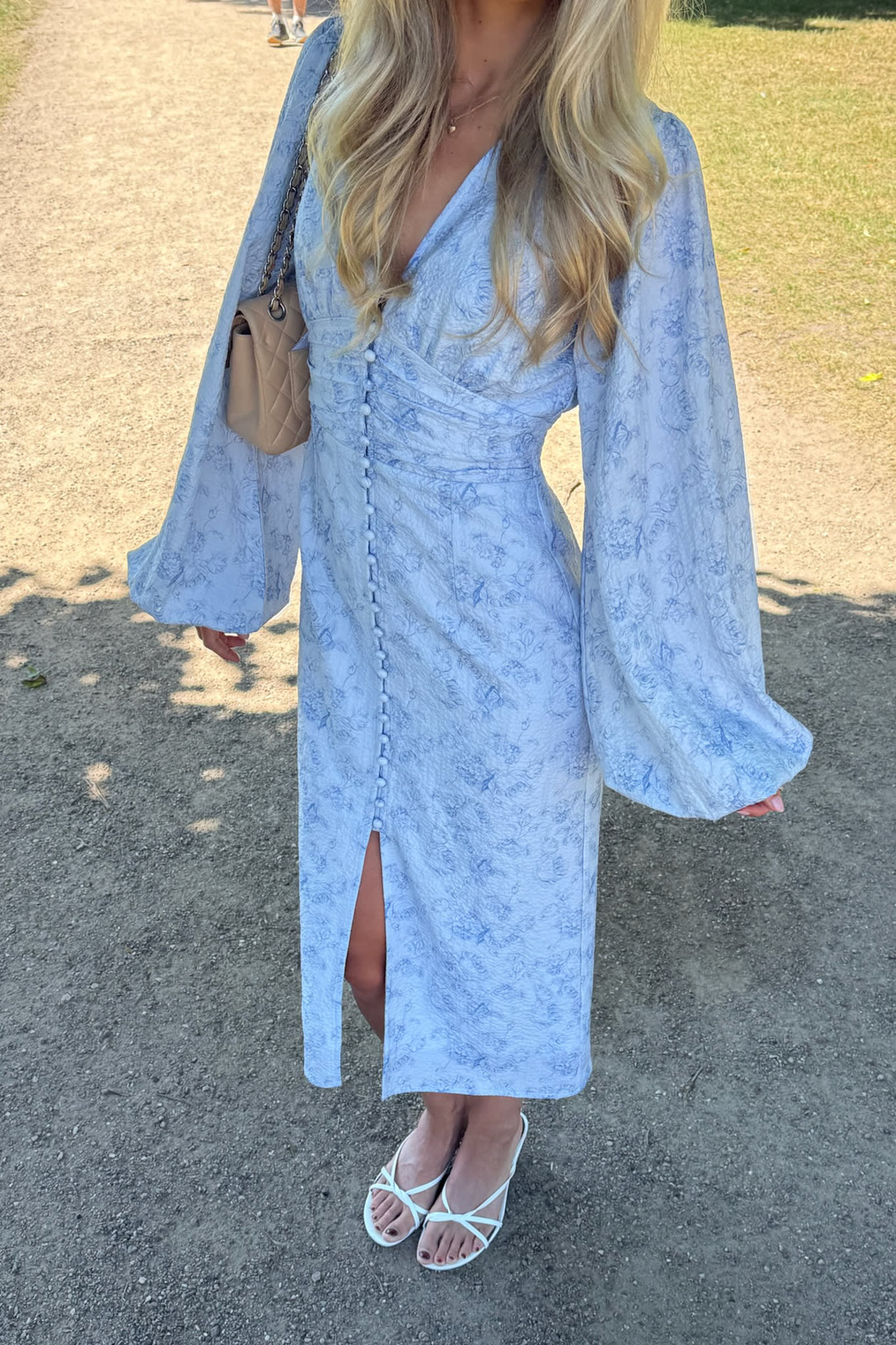 AdaIC Long Dress - Soft Blue Blossom - Image 2