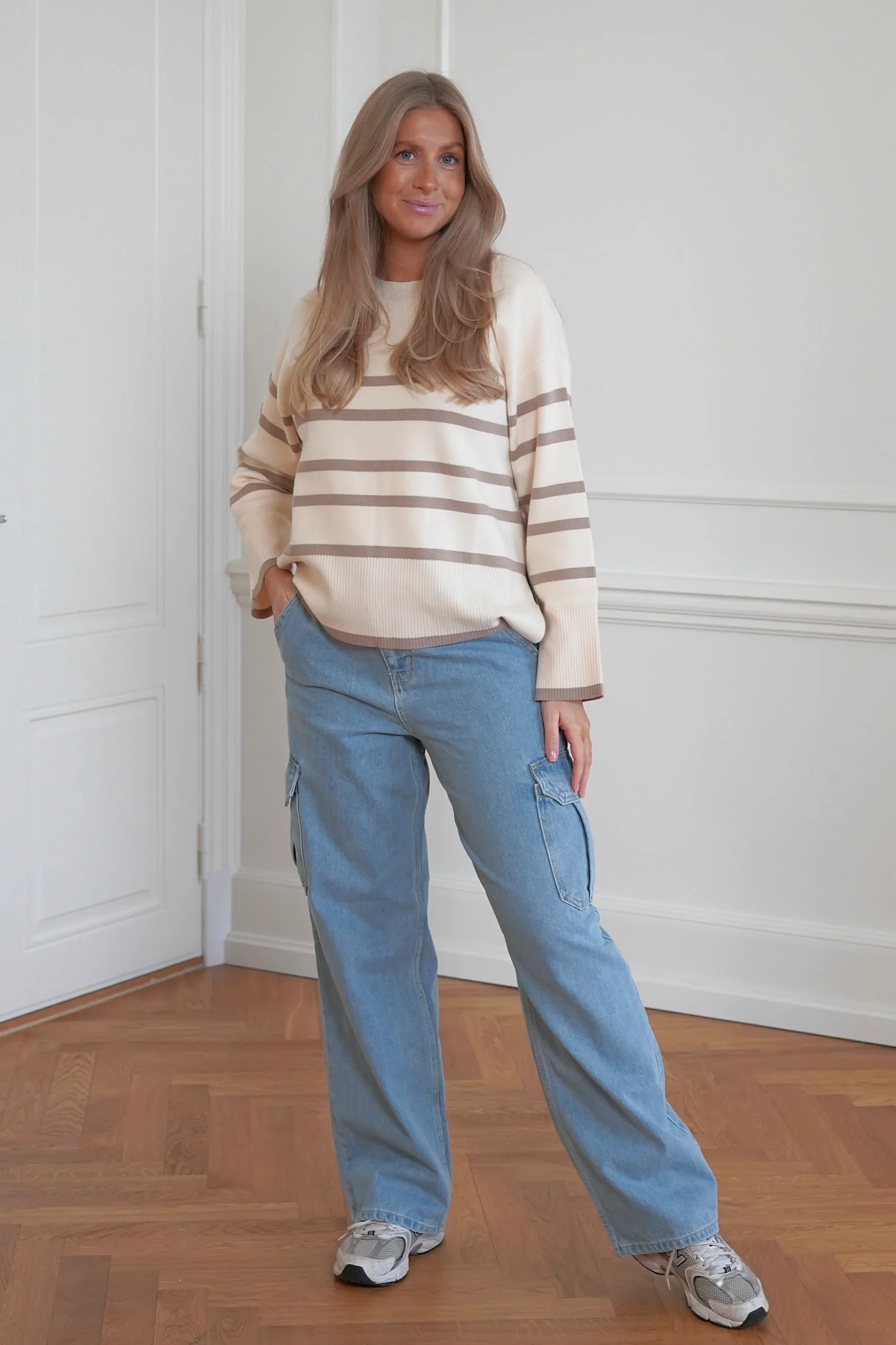 NMAlexa NW Cargo Jeans - Light Blue Denim