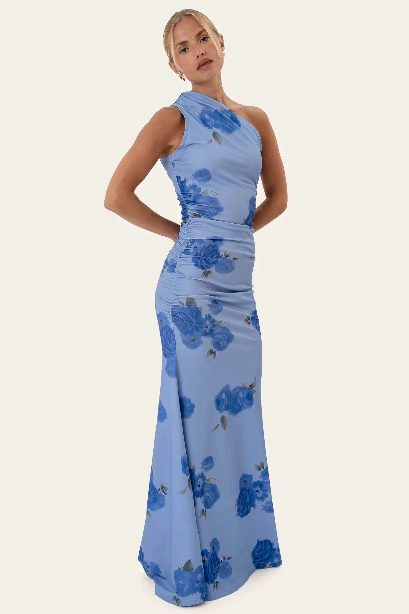 AndreaIC Maxi Dress - Blue Floral Print