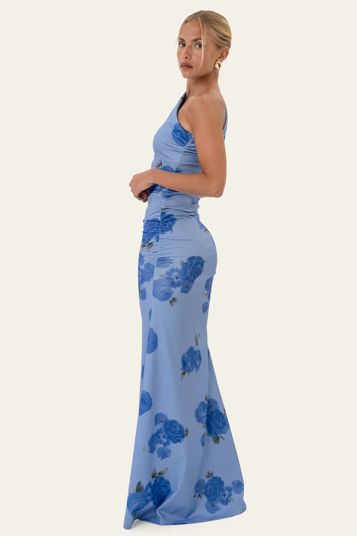 AndreaIC Maxi Dress - Blue Floral Print - Image 6