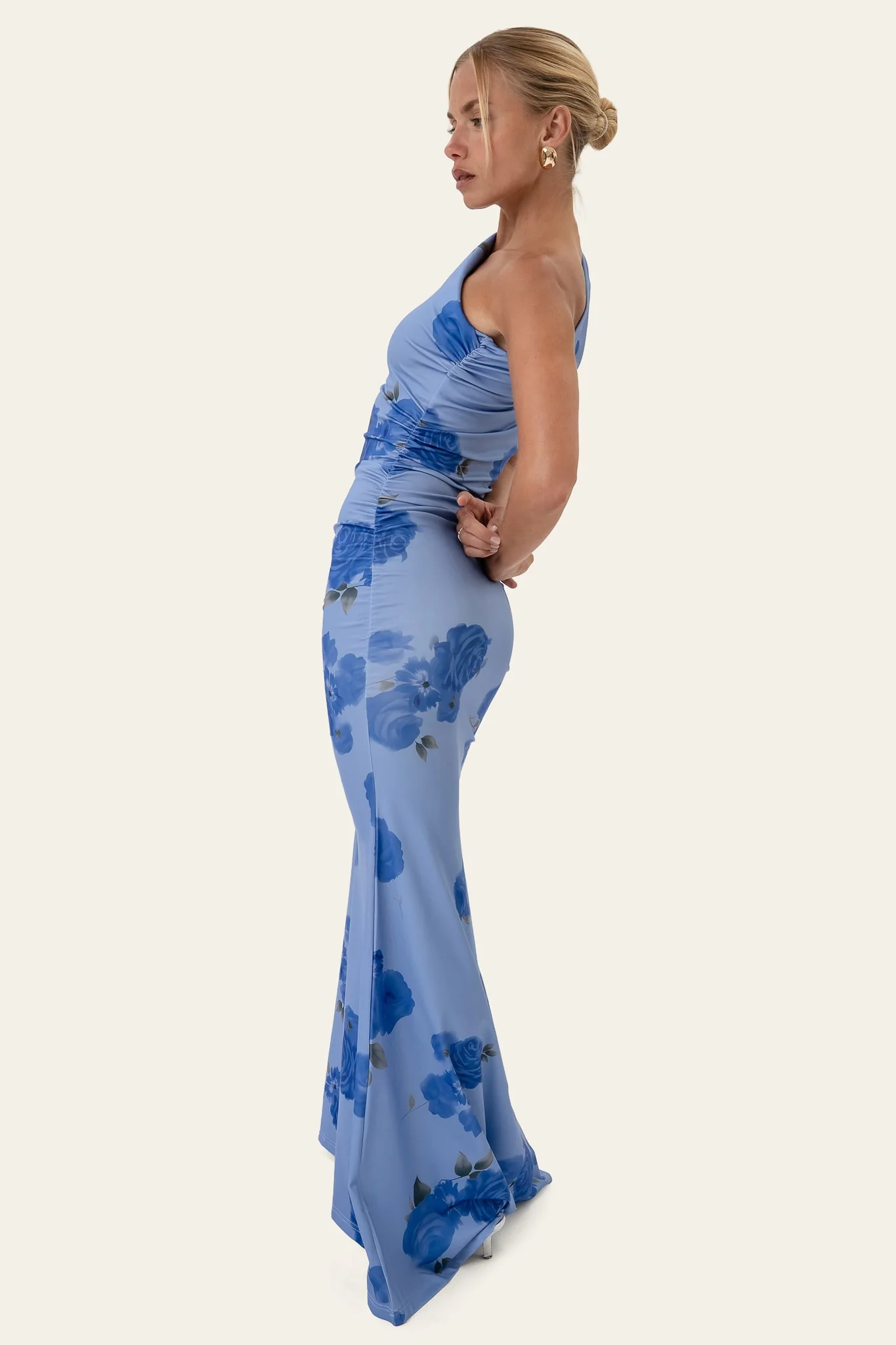 AndreaIC Maxi Dress - Blue Floral Print - Image 9