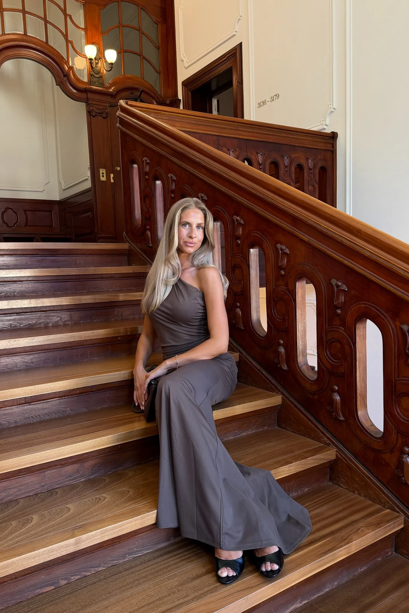 AndreaIC Maxi Dress - Dark Brown - Image 4