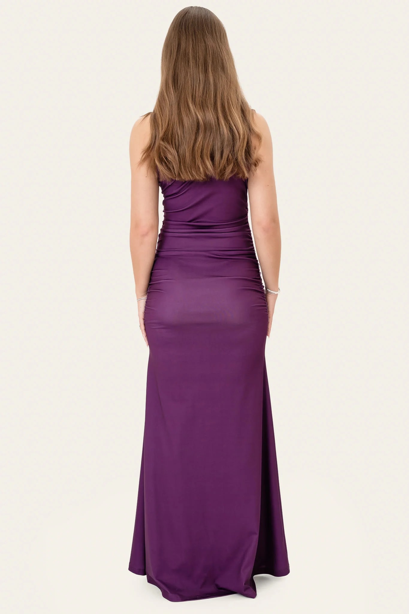 AndreaIC Maxi Dress - Purple Lily Print - Image 4