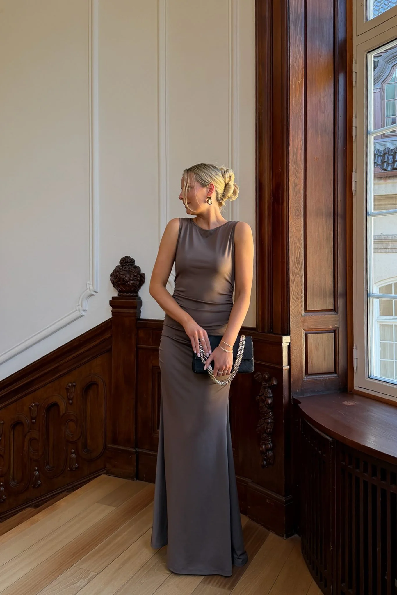 AnnaIC Maxi Dress - Dark Brown - Image 9