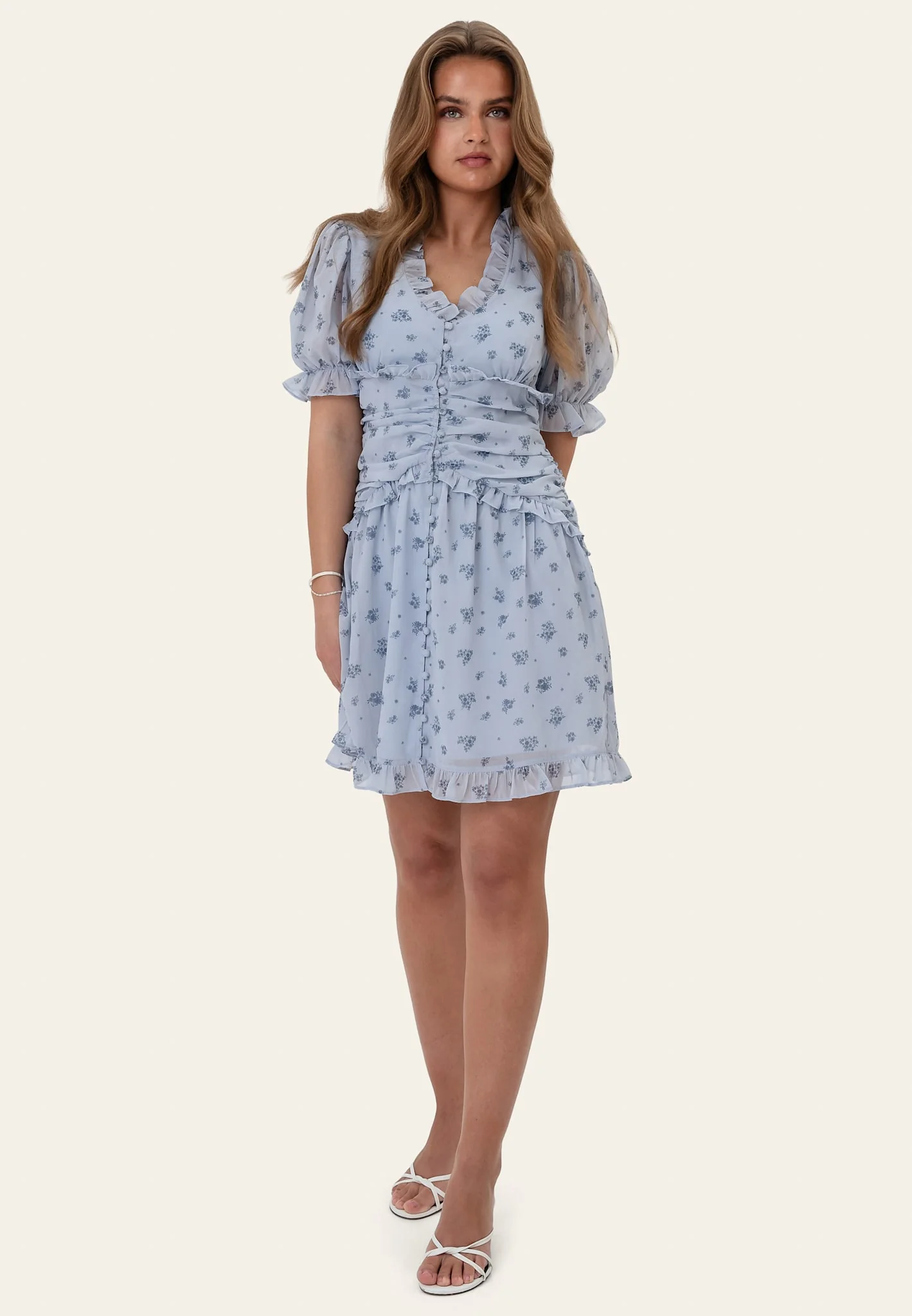 ArielIC Dress - Blue Flower Print - Image 7