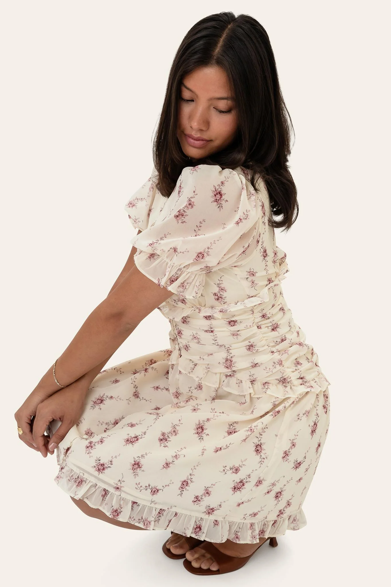 ArielIC Dress - Off White Vintage Rose - Image 5