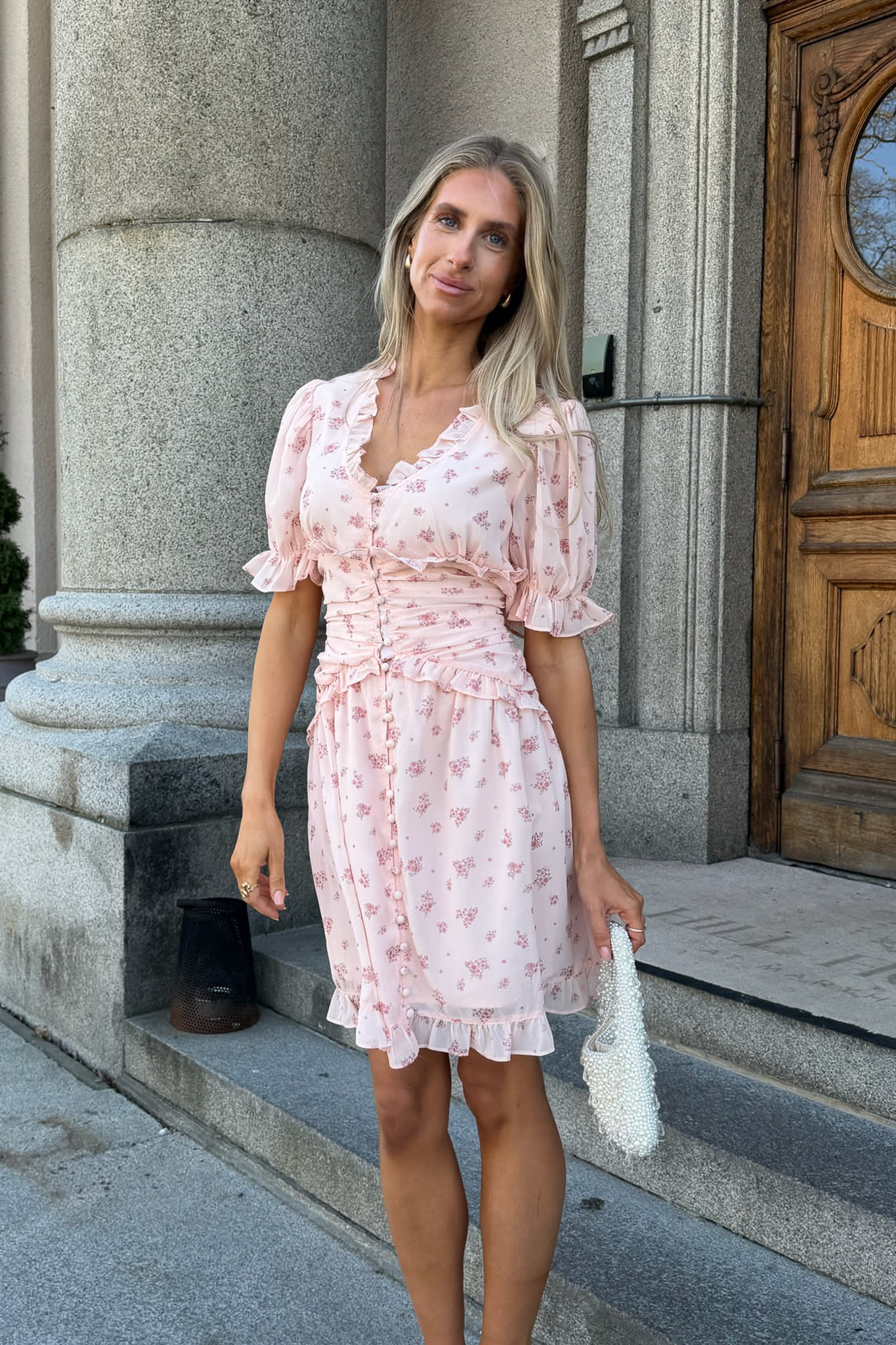 ArielIC Dress - Pink Flower Print - Image 10