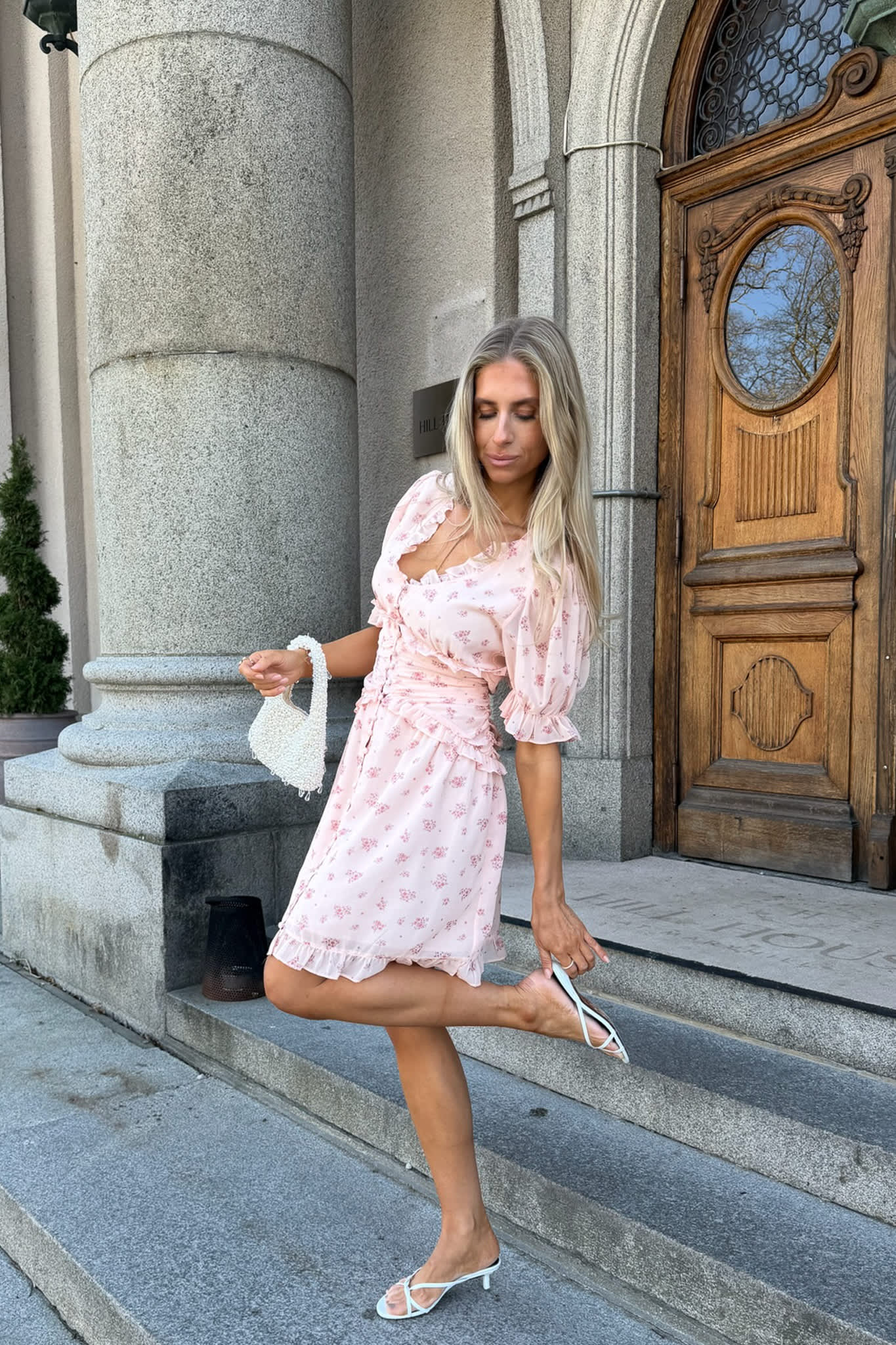 ArielIC Dress - Pink Flower Print - Image 8