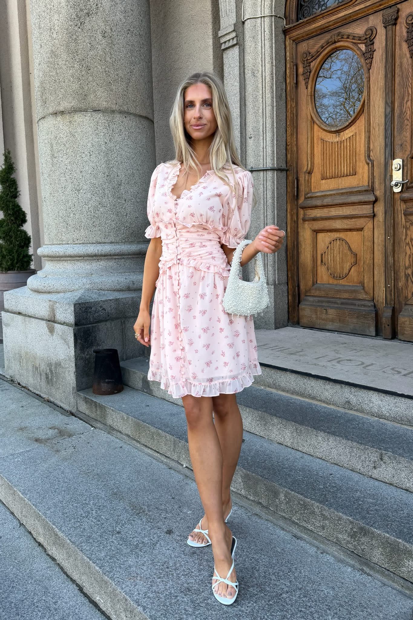ArielIC Dress - Pink Flower Print - Image 9