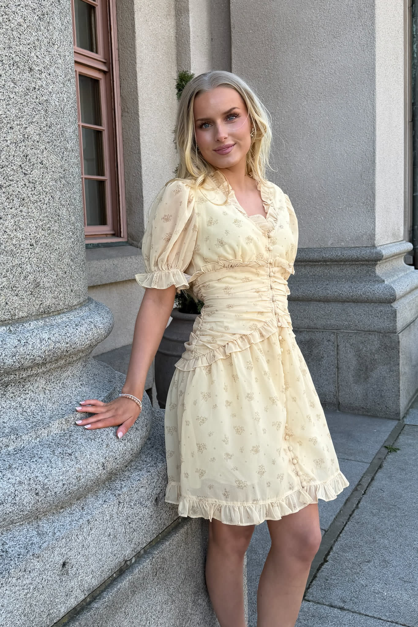 ArielIC Dress - Yellow Flower Print - Image 2