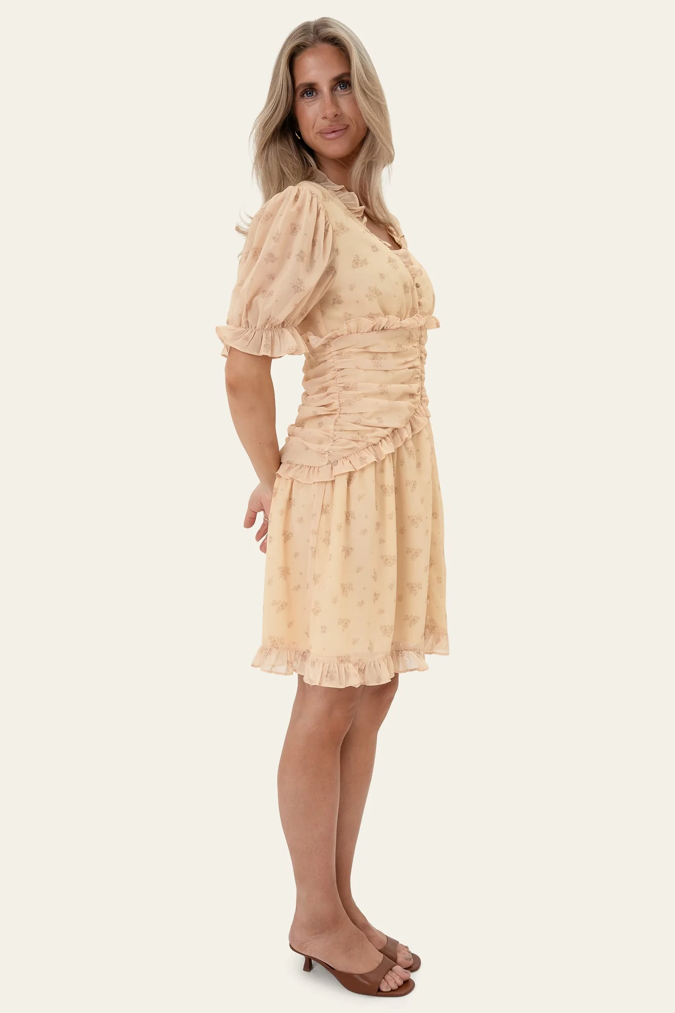ArielIC Dress - Yellow Flower Print - Image 4