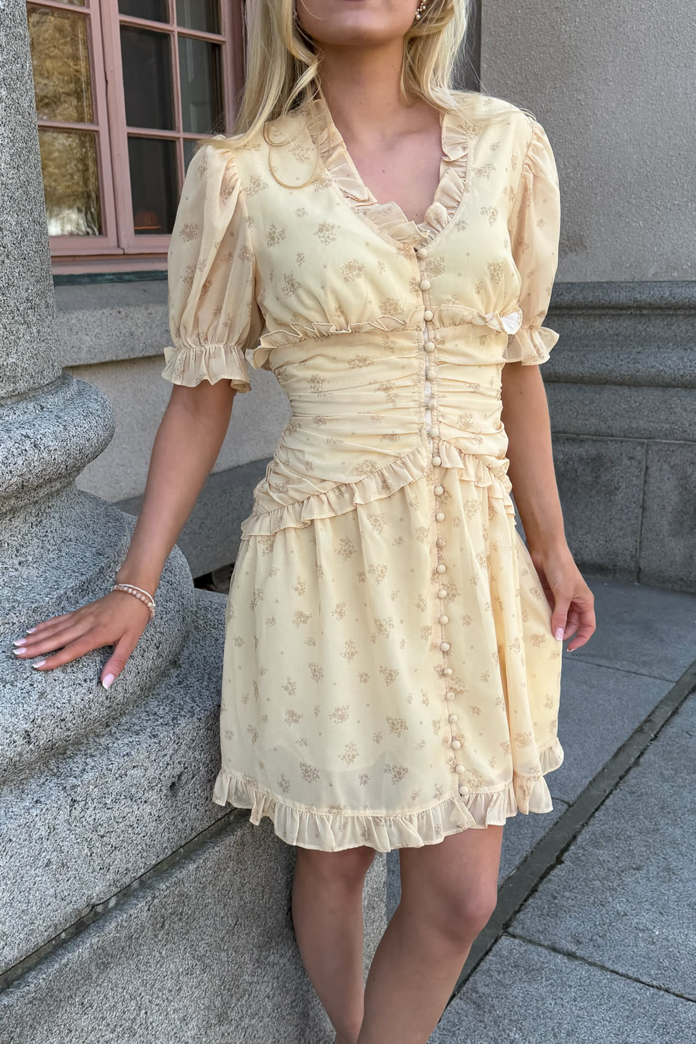 ArielIC Dress - Yellow Flower Print - Image 7