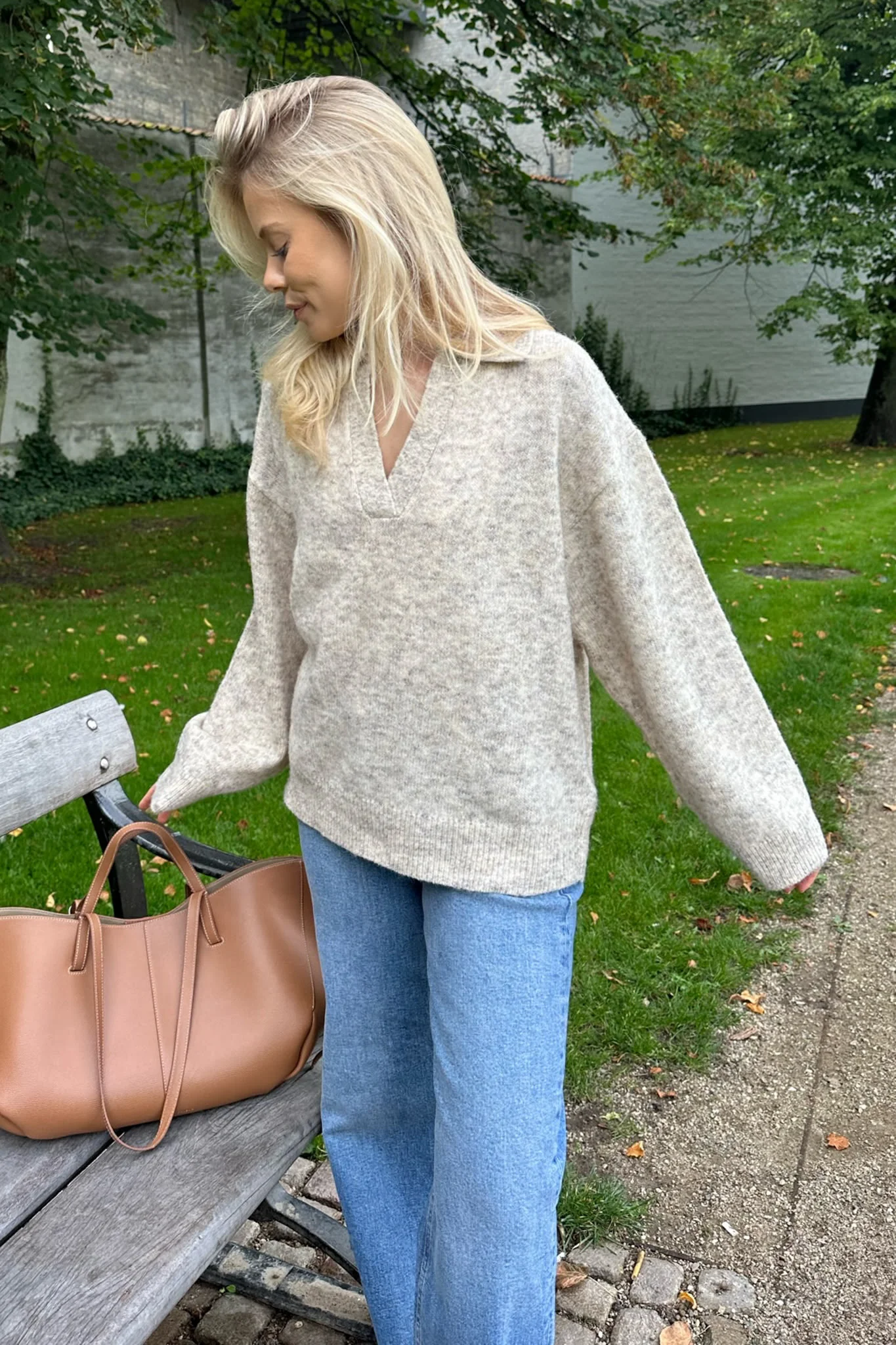 JXAriella Polo Neck Knit - Cloud Dancer
