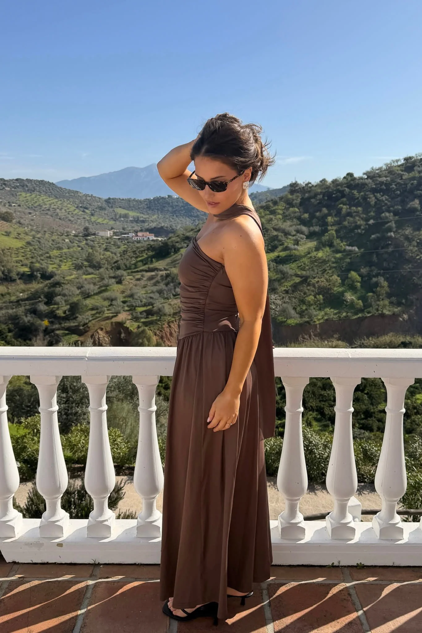 AstridIC Long Dress - Dark Brown - Image 8