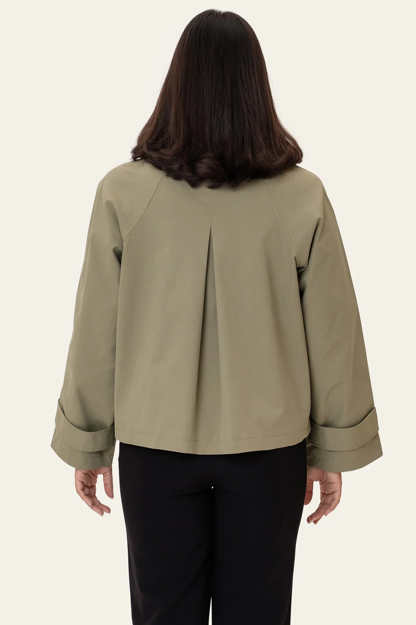 AvaIC Short Trenchcoat - Dark Khaki - Image 2