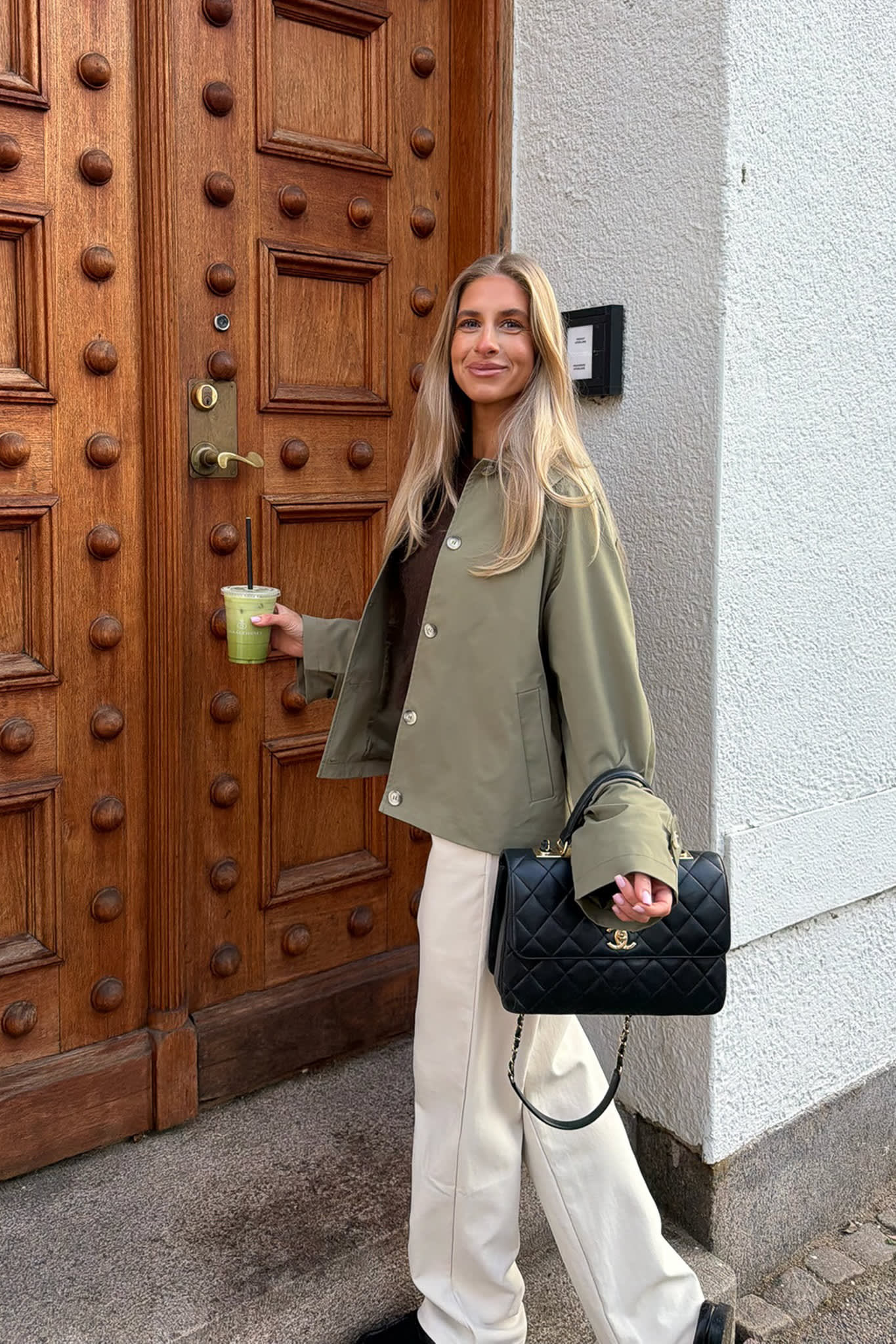AvaIC Short Trenchcoat - Dark Khaki - Image 4