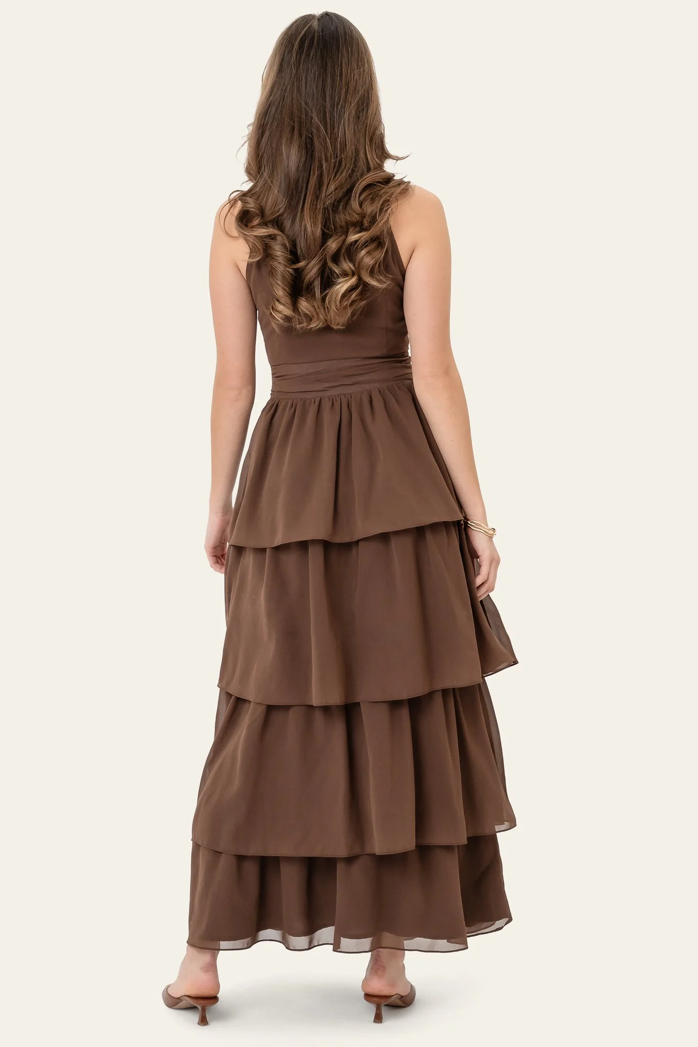 BelleIC Long Dress - Dark Brown - Image 5