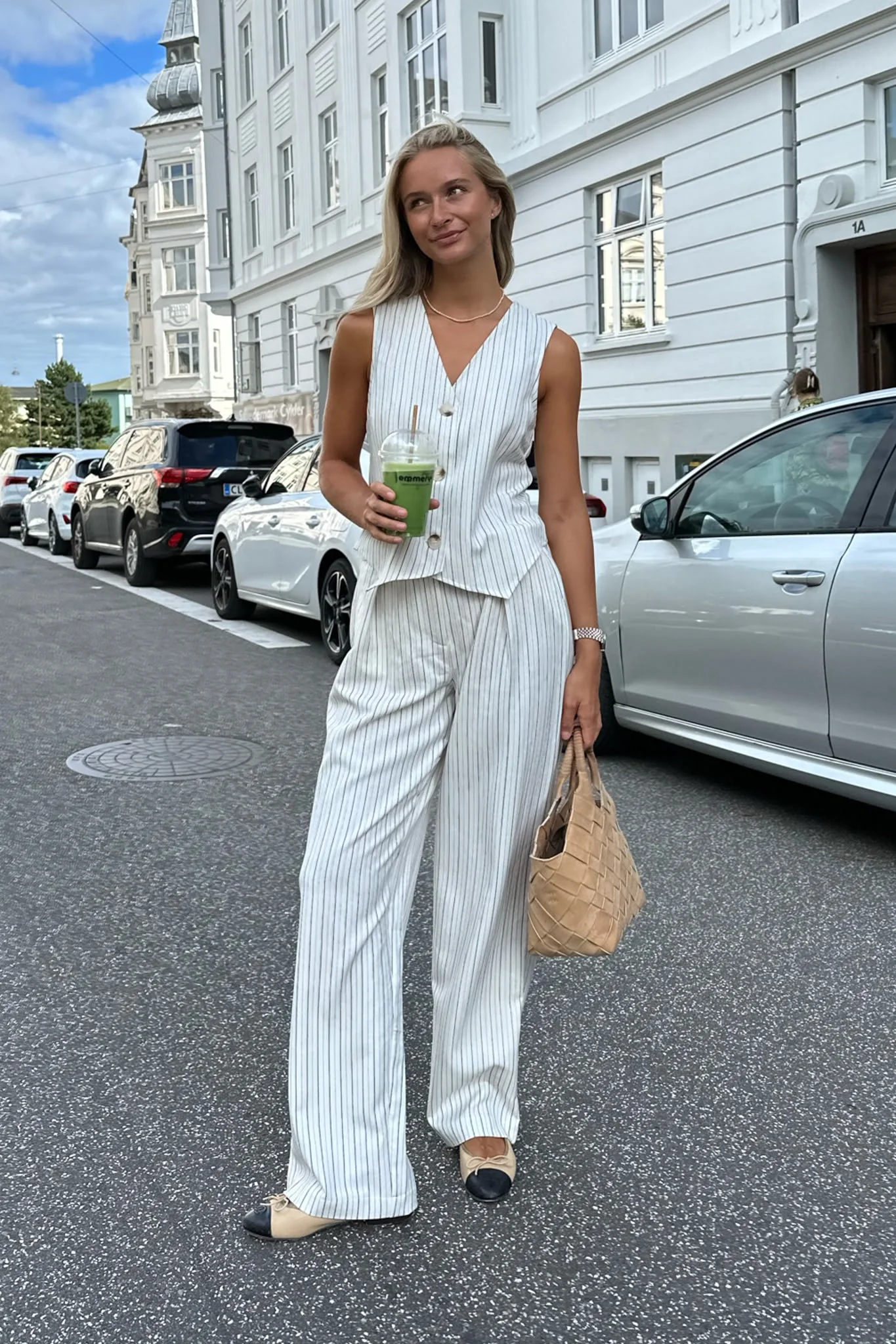 CelinaIC Pants - White/Black Pinstripe - Image 6