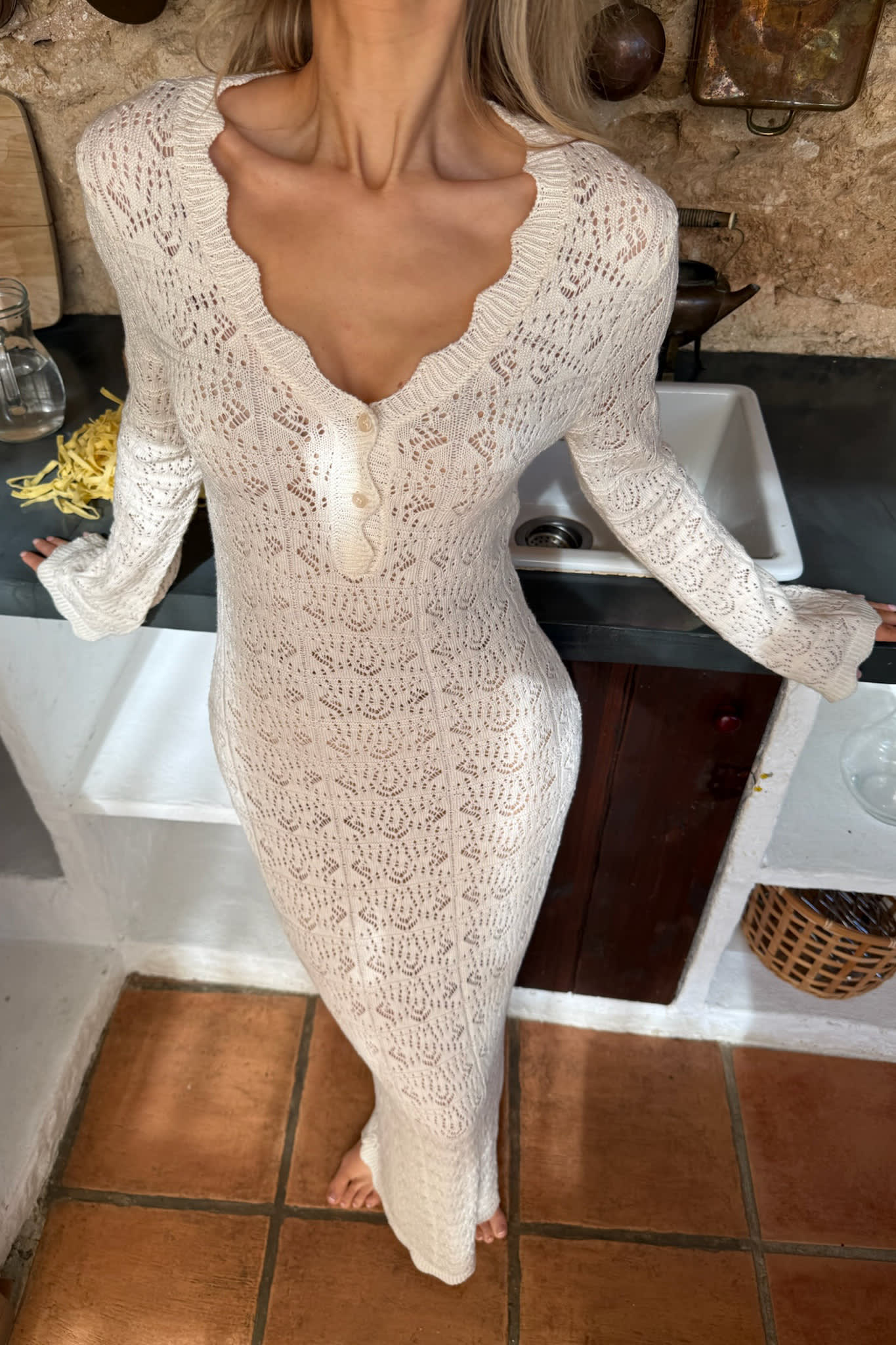 DagmarIC Maxi Dress - Off White - Image 7
