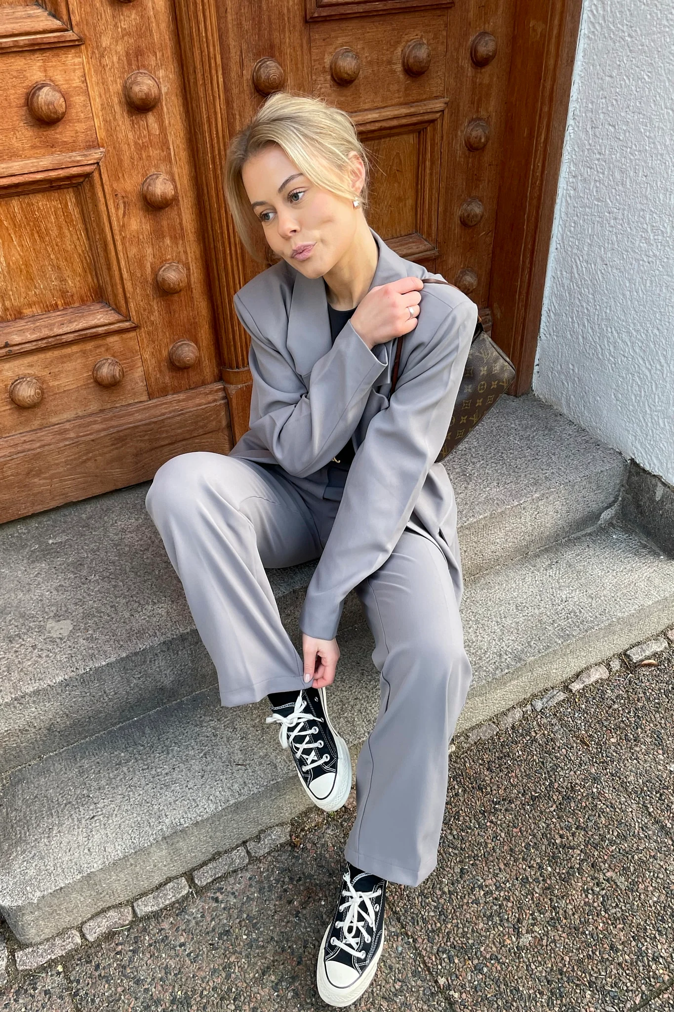 NMDrewie HW Straight Pants - Titanium