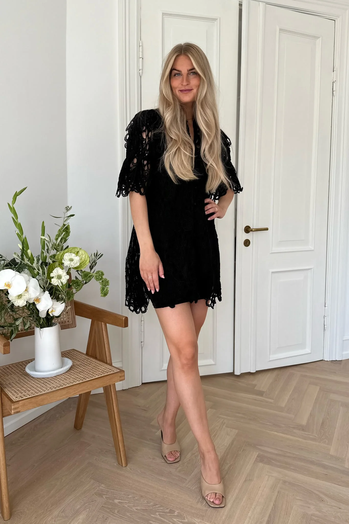 EstherIC Dress - Black Embroidery