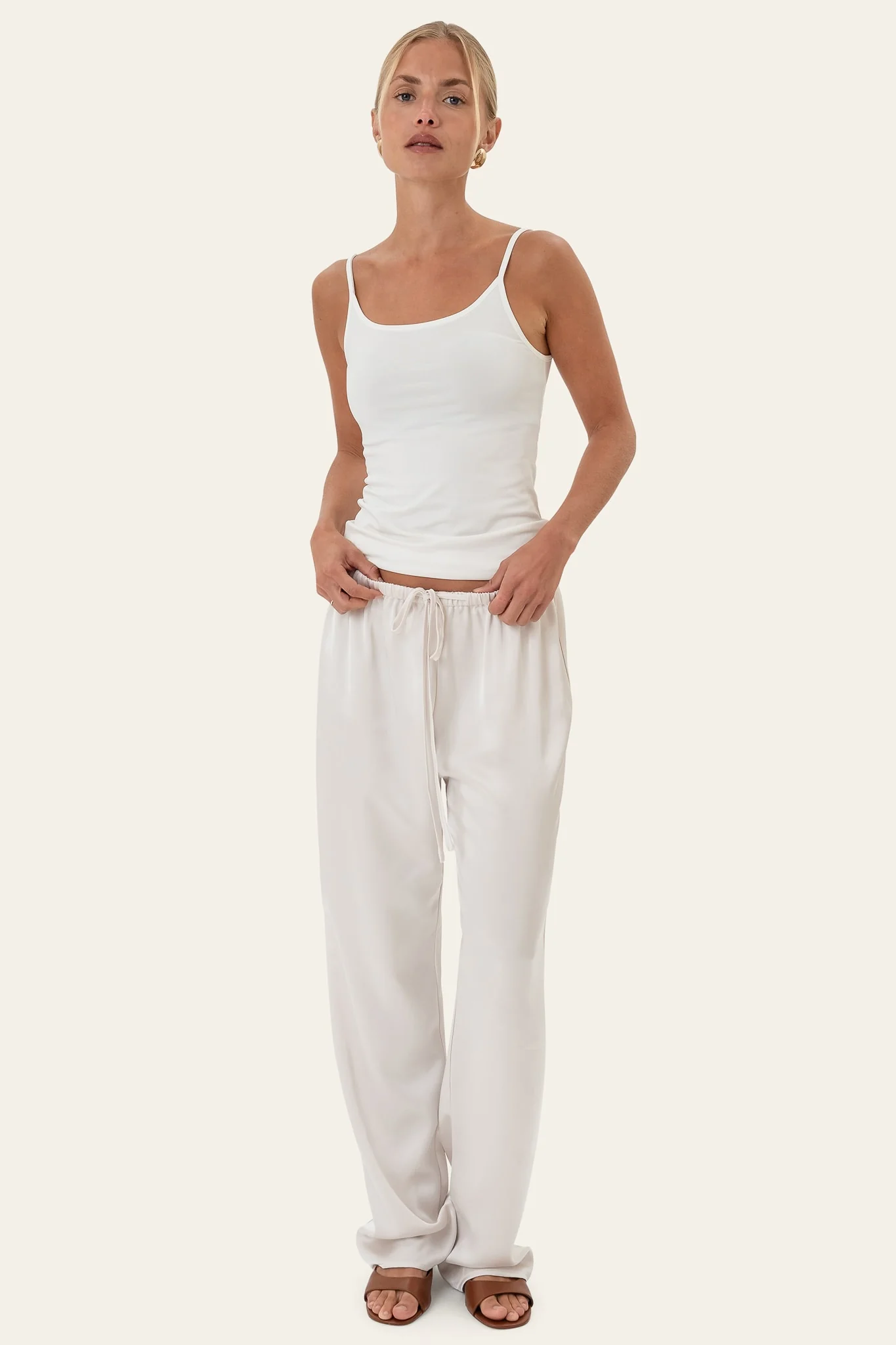 FieIC Pants - Off White Satin - Image 2