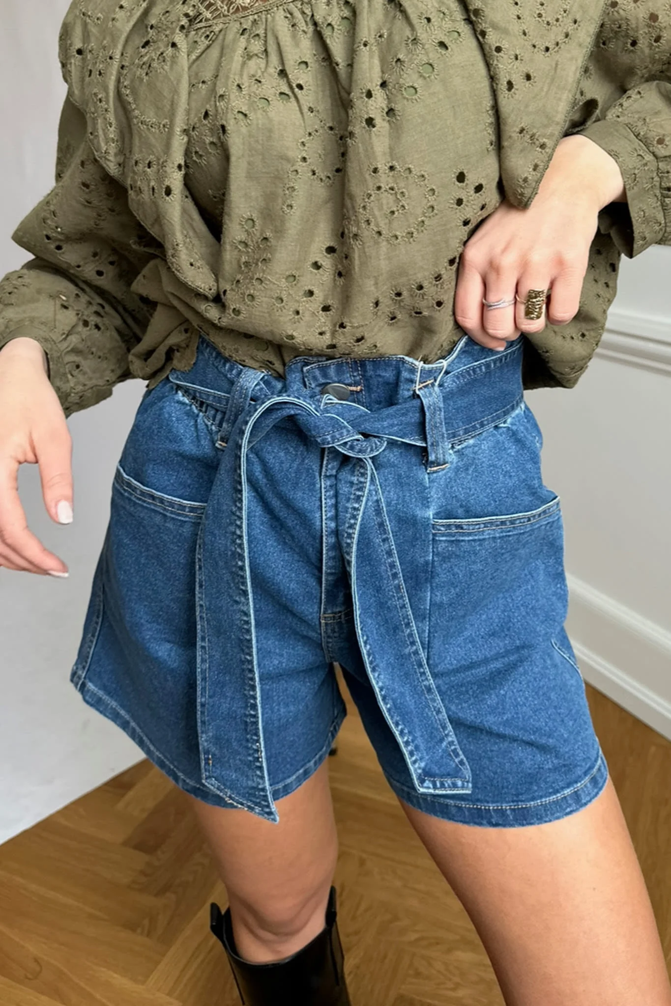 VIFo HW Denim Shorts - Medium Blue Denim