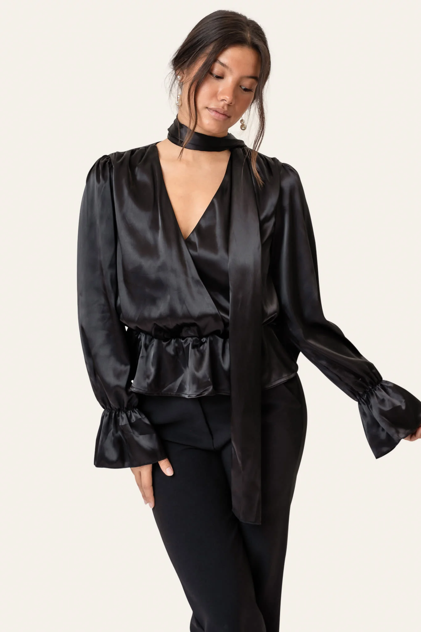 FreyaIC Shirt - Black Satin
