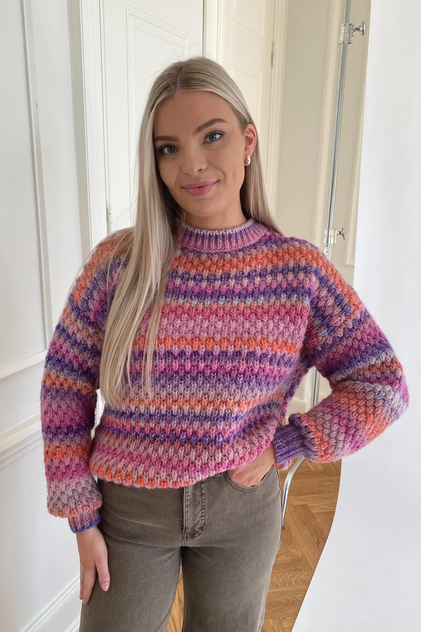 Noella Gio Knit Blouse - Bright Mix