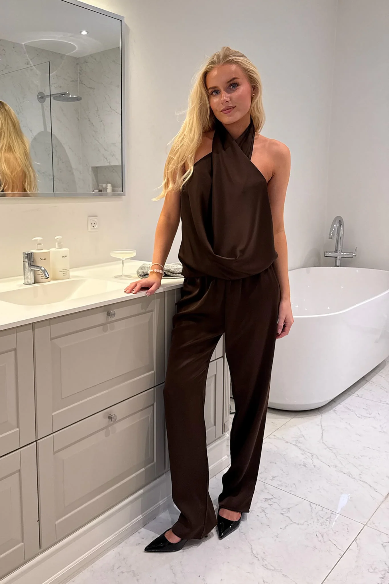 HollyIC Wrap Top - Dark Brown - Image 2