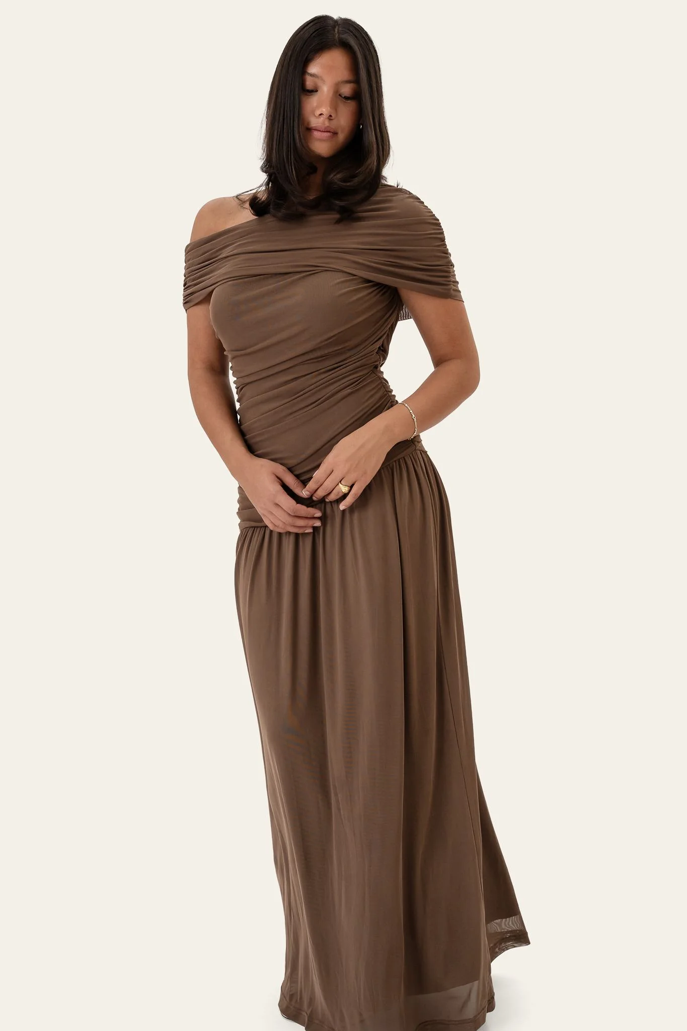JuneIC Mesh Dress - Dark Brown