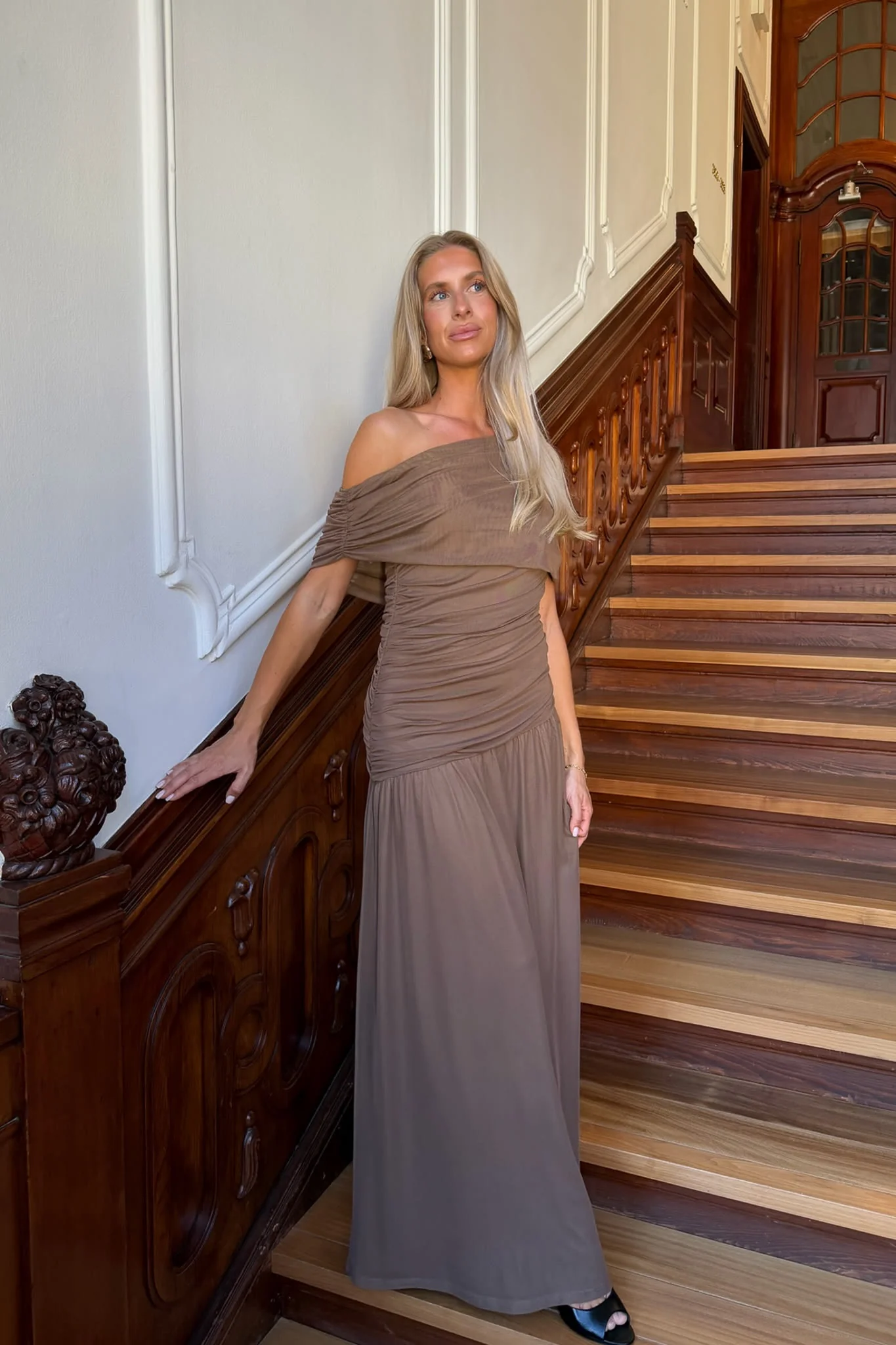 JuneIC Mesh Dress - Dark Brown - Image 10
