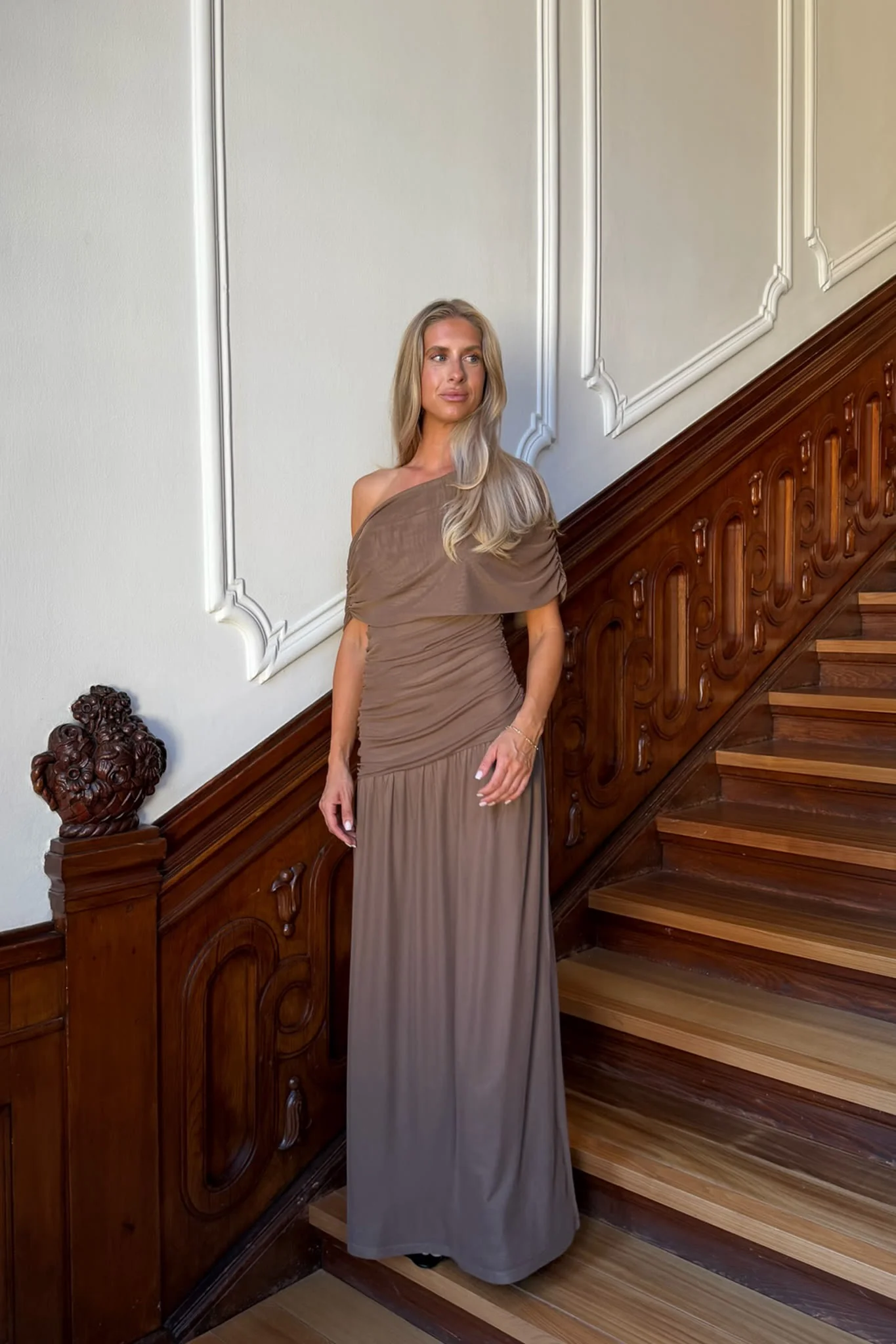 JuneIC Mesh Dress - Dark Brown - Image 11