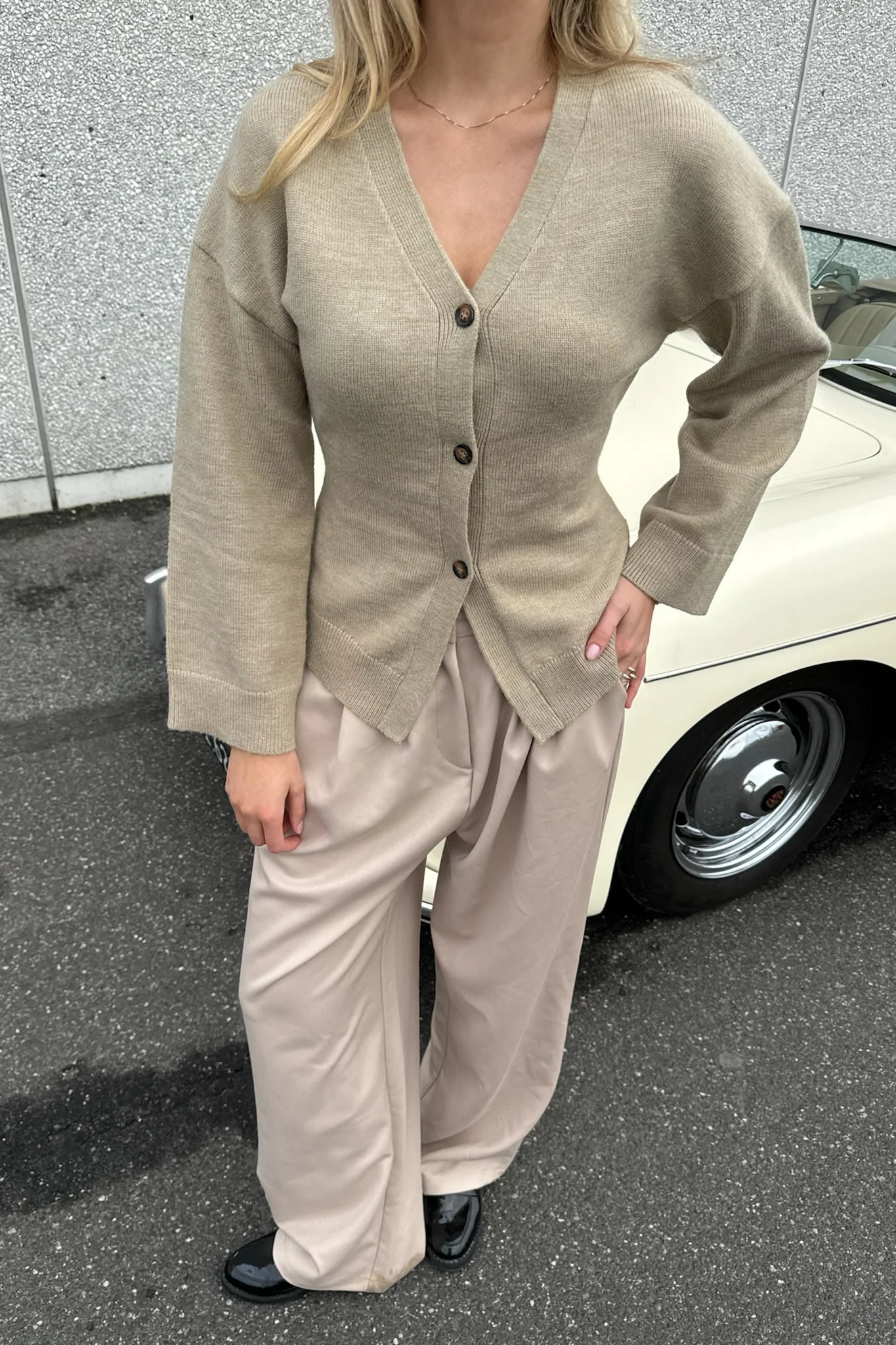 KarmaIC Fitted Cardigan - Beige
