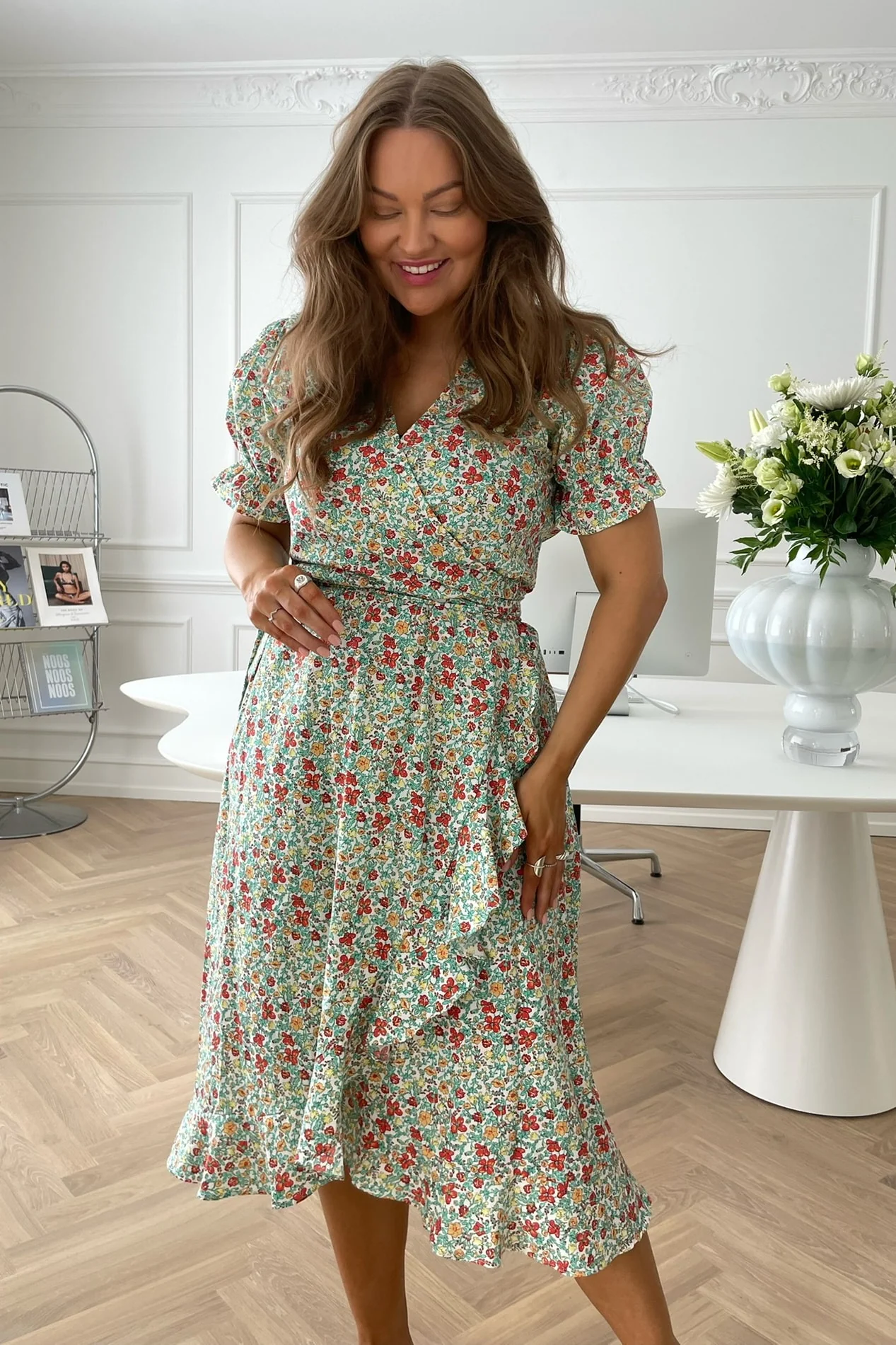 NaomiIC Long Dress - Dark Garden Green