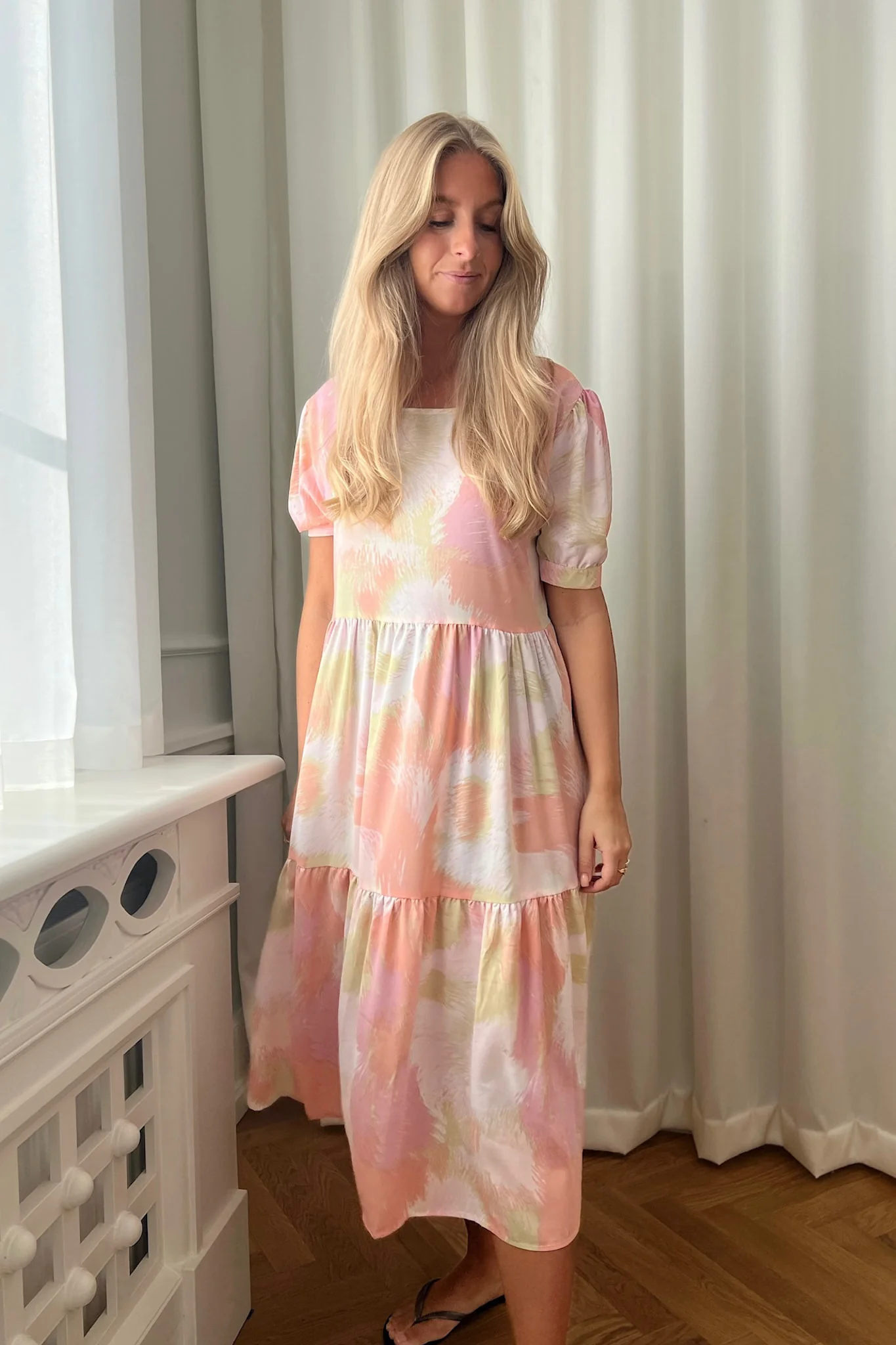VilmaIC Long Dress - Watercolor Sunset