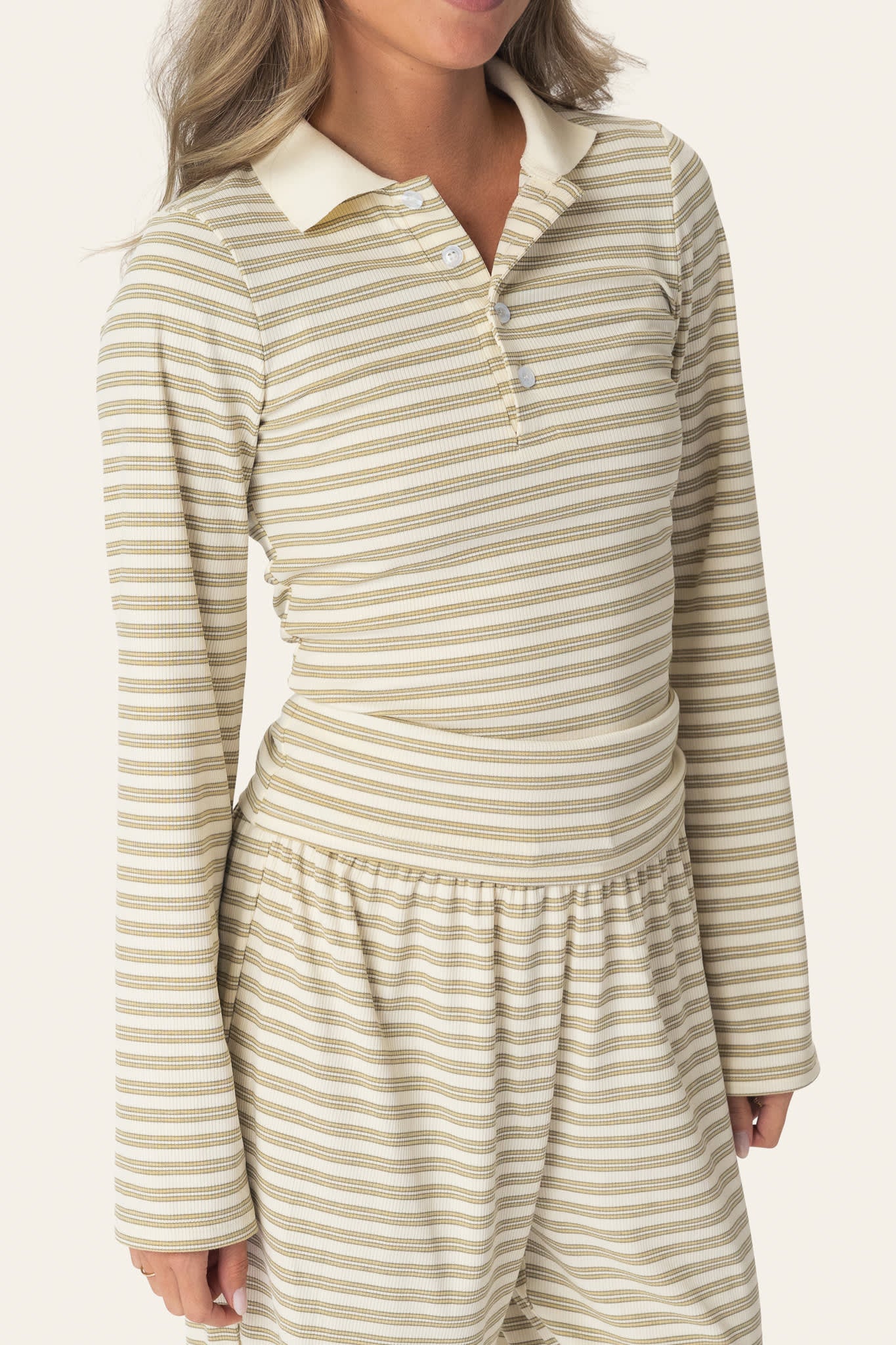 LivaIC Polo - Yellow Stripes