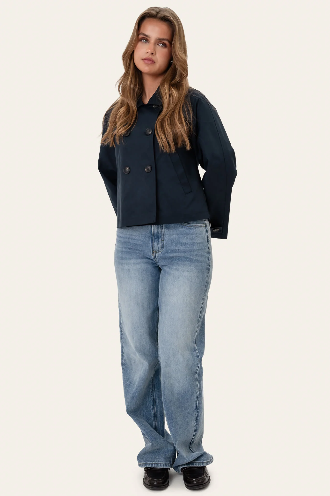 LunaIC Trenchcoat - Dark Blue - Image 3