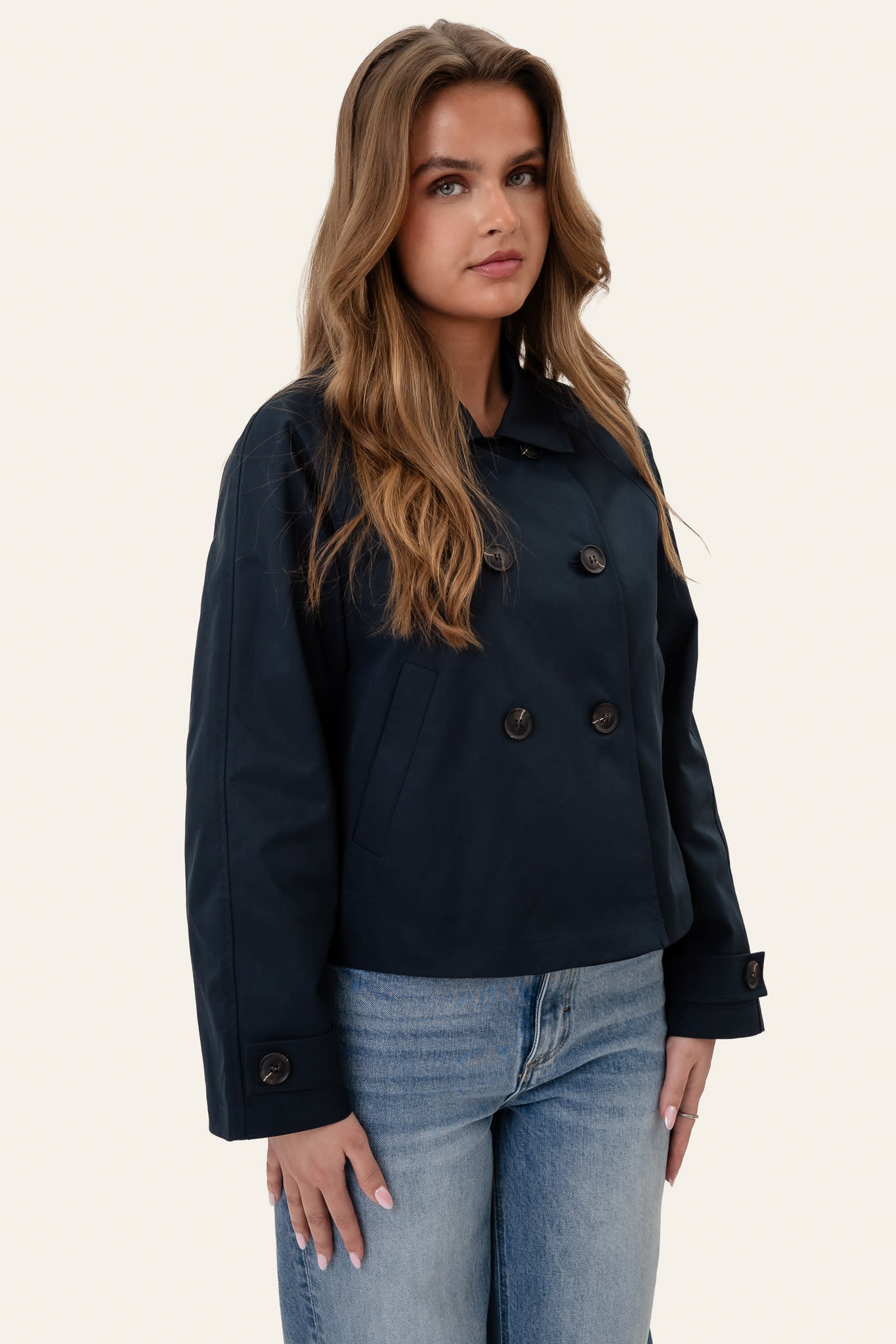 LunaIC Trenchcoat - Dark Blue - Image 4