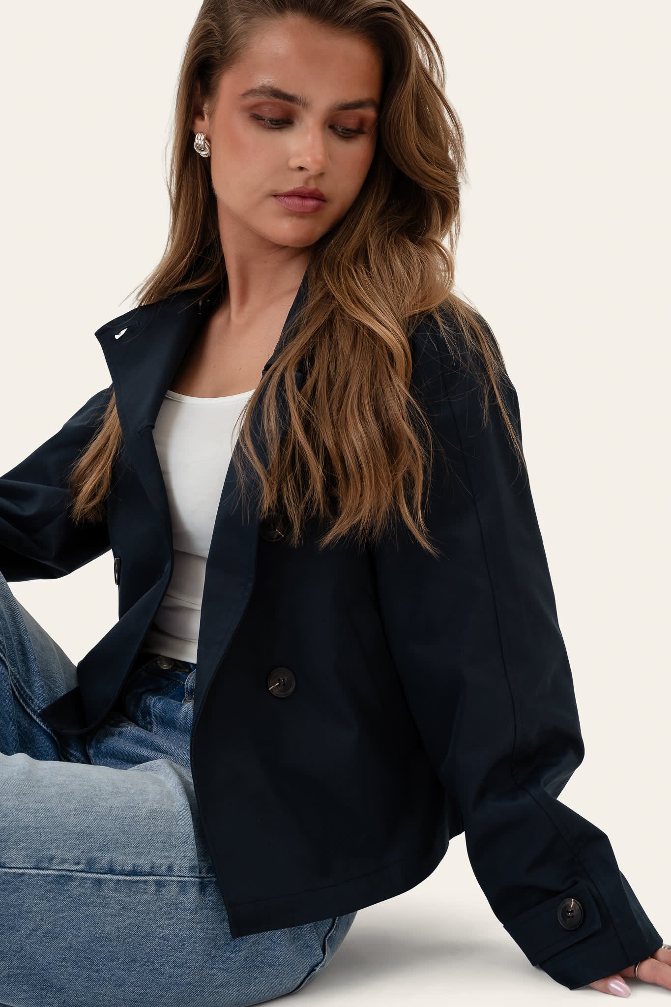 LunaIC Trenchcoat - Dark Blue - Image 7