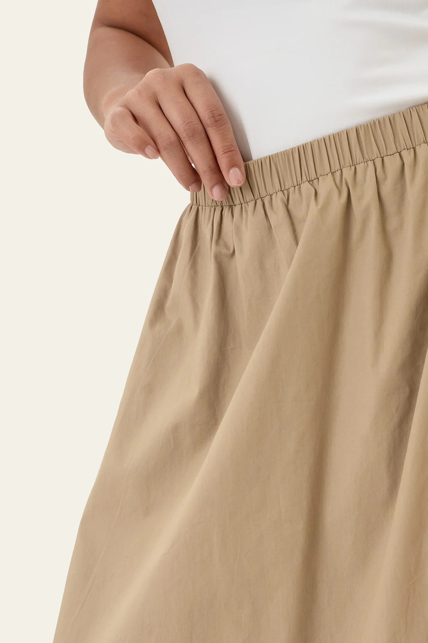 MilleIC Long Skirt - Beige Khaki - Image 7