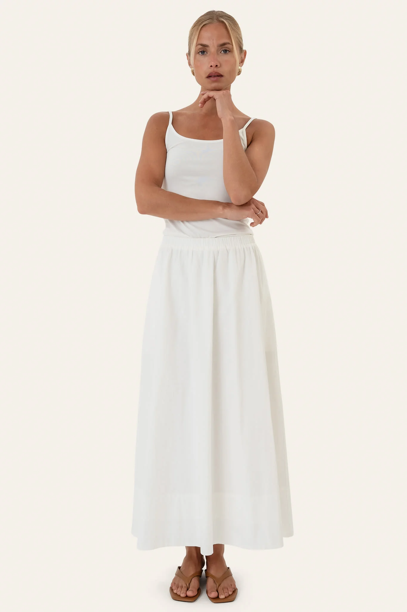 MilleIC Long Skirt - White