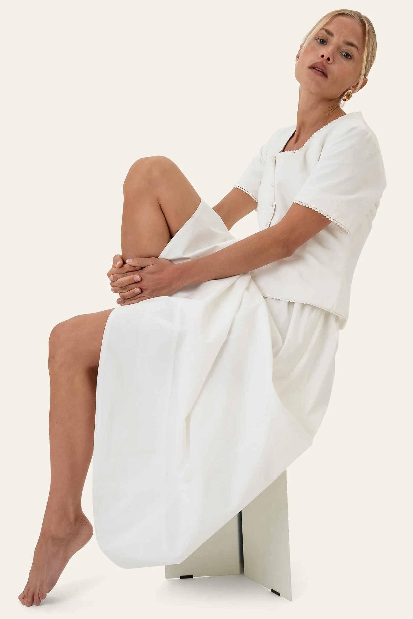 MilleIC Long Skirt - White - Image 7