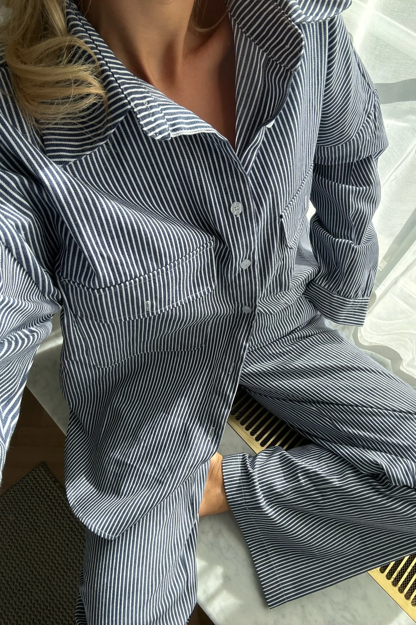 NannaIC Pants - Blue Woven Stripe - Image 5