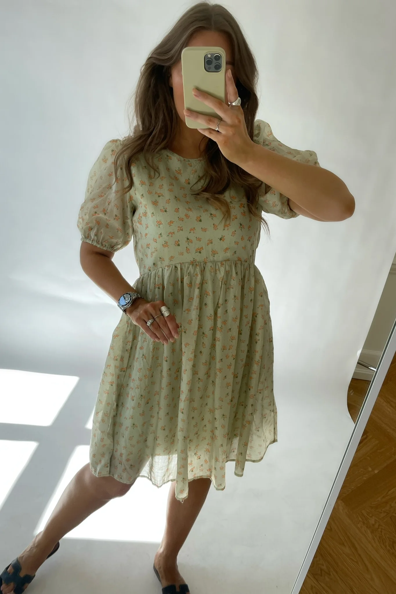 OBJSabira 2/4 Short Dress - Seagrass