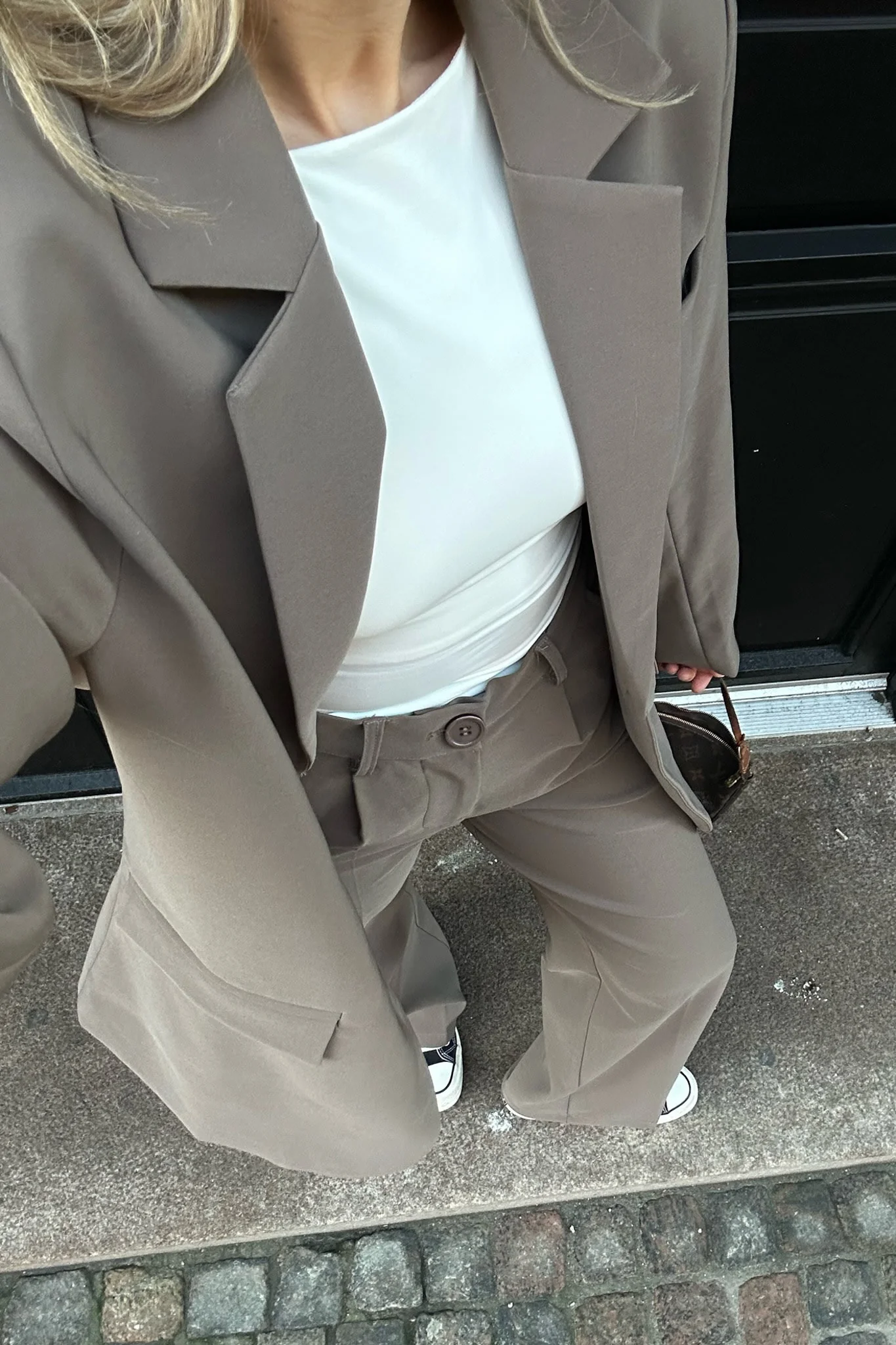 SelmaIC Wide Pants - Dark Taupe