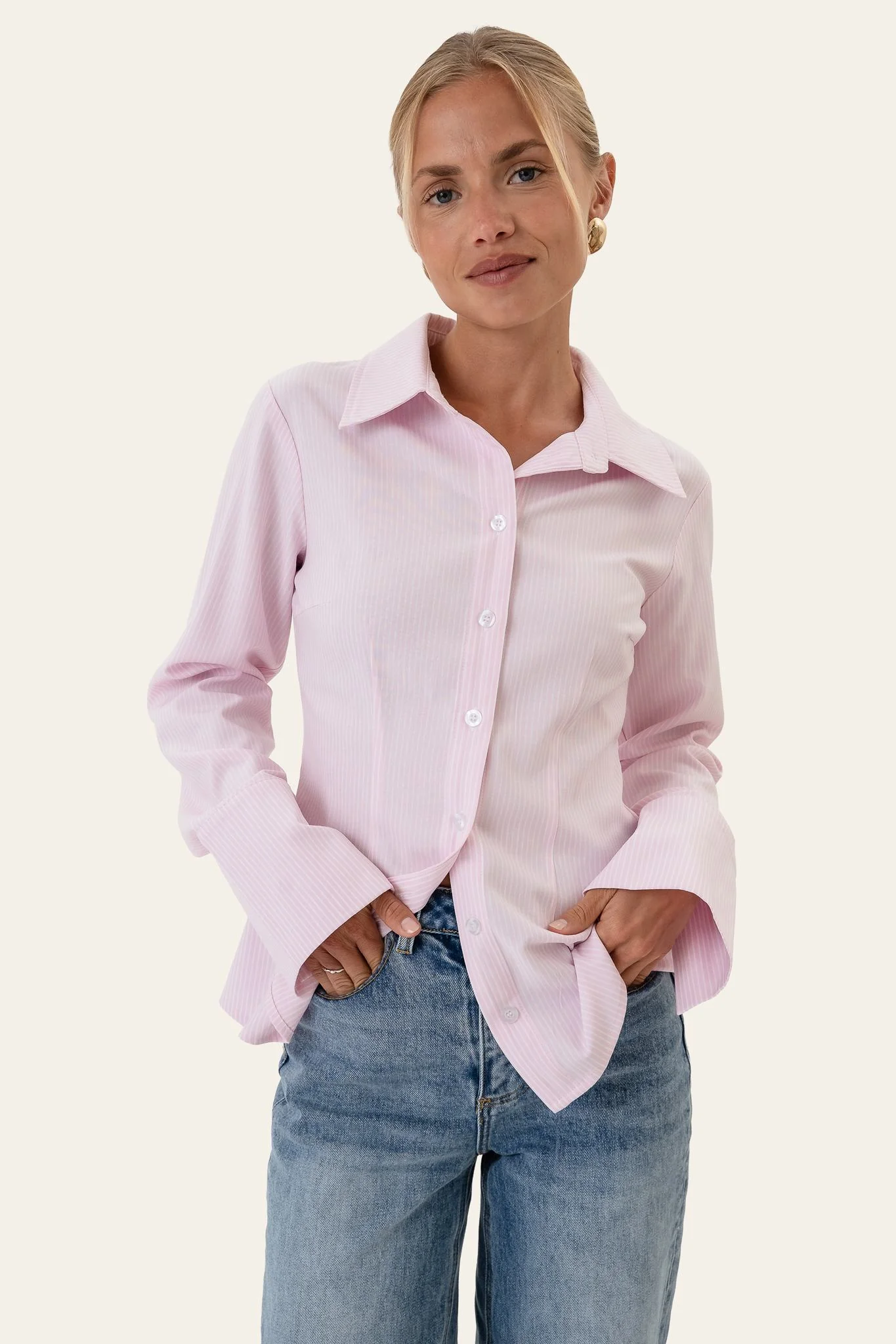 SiljeIC Shirt - Pink White Stripes