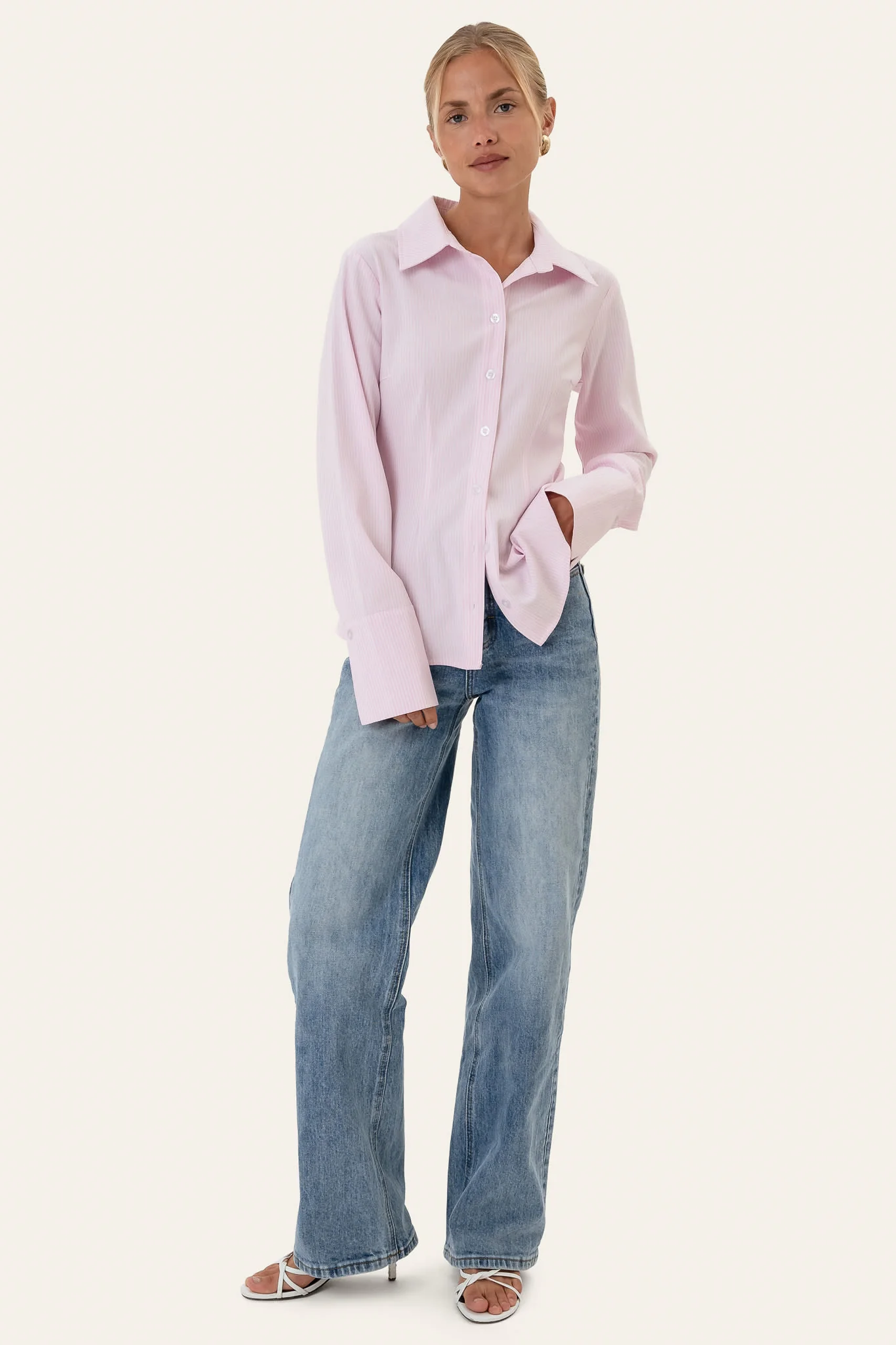 SiljeIC Shirt - Pink White Stripes - Image 4