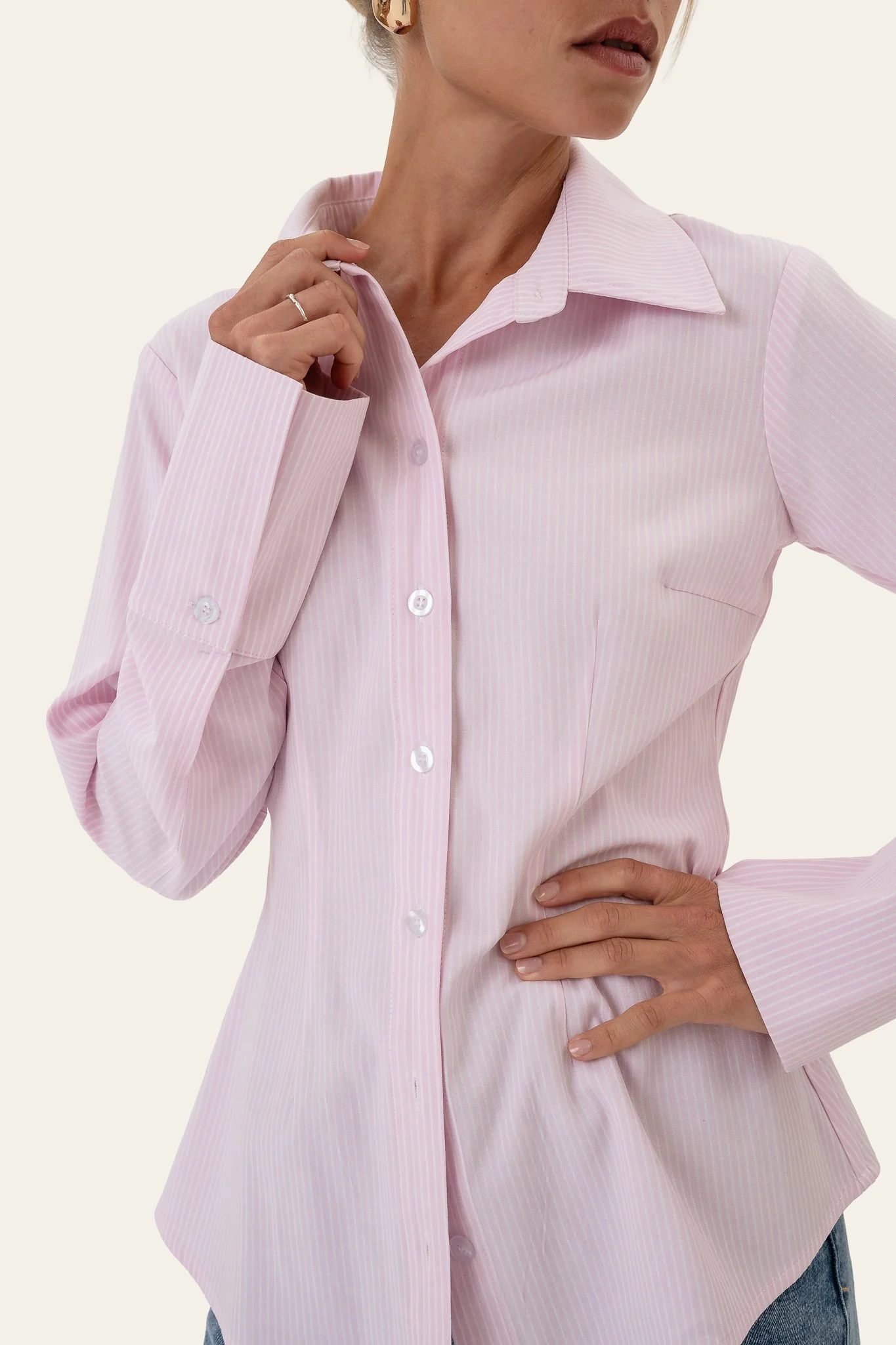 SiljeIC Shirt - Pink White Stripes - Image 5