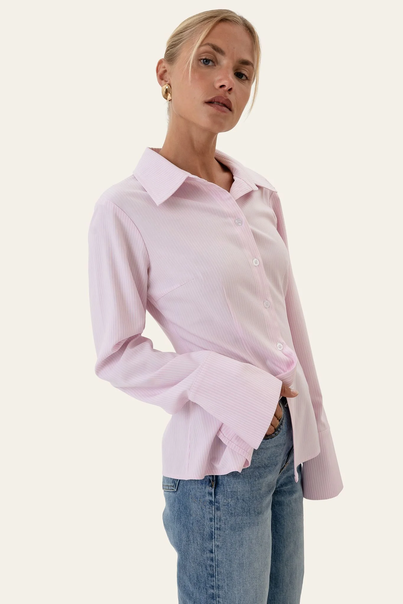SiljeIC Shirt - Pink White Stripes - Image 7